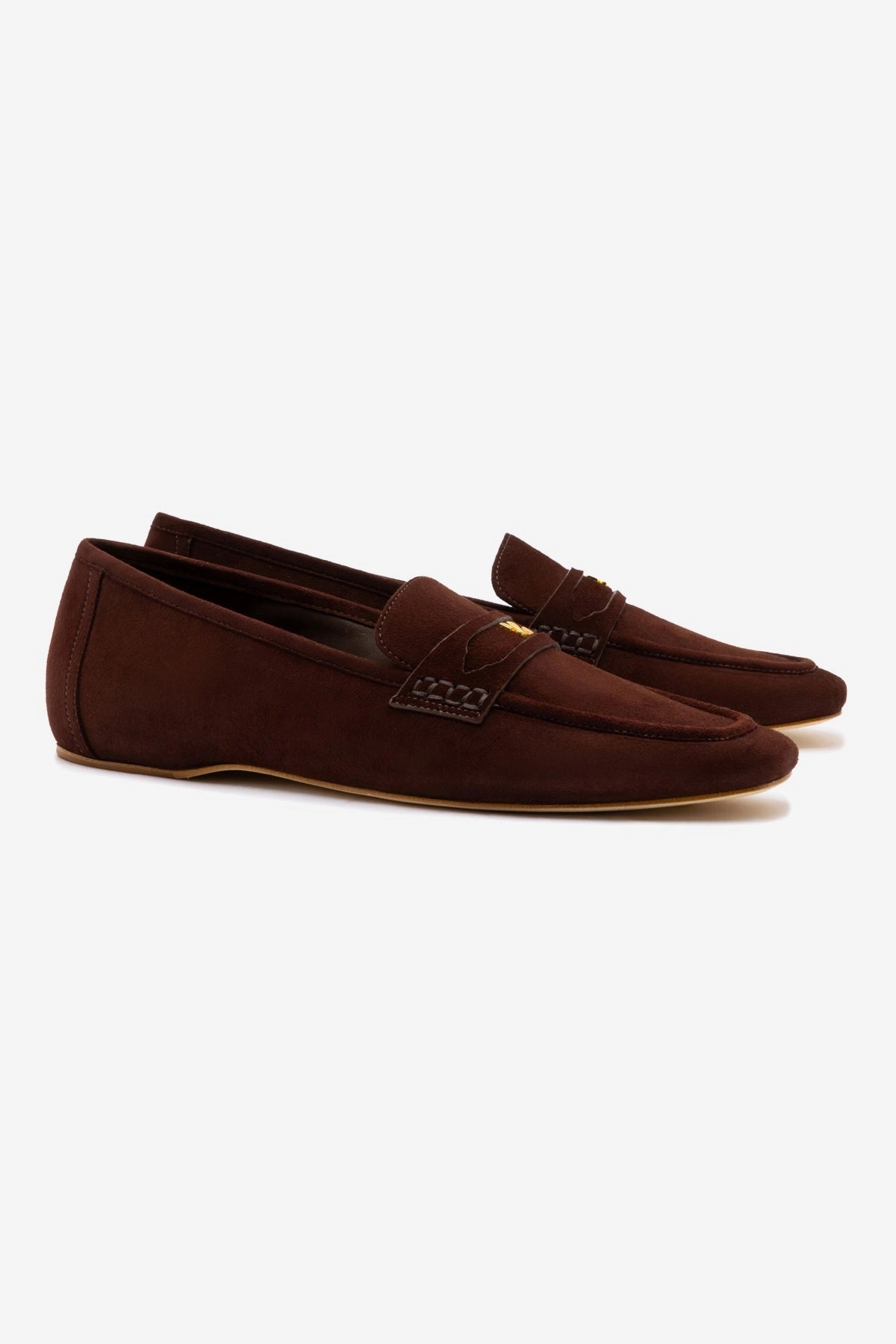 Light Step Suki Flat Loafer In Brown Suede