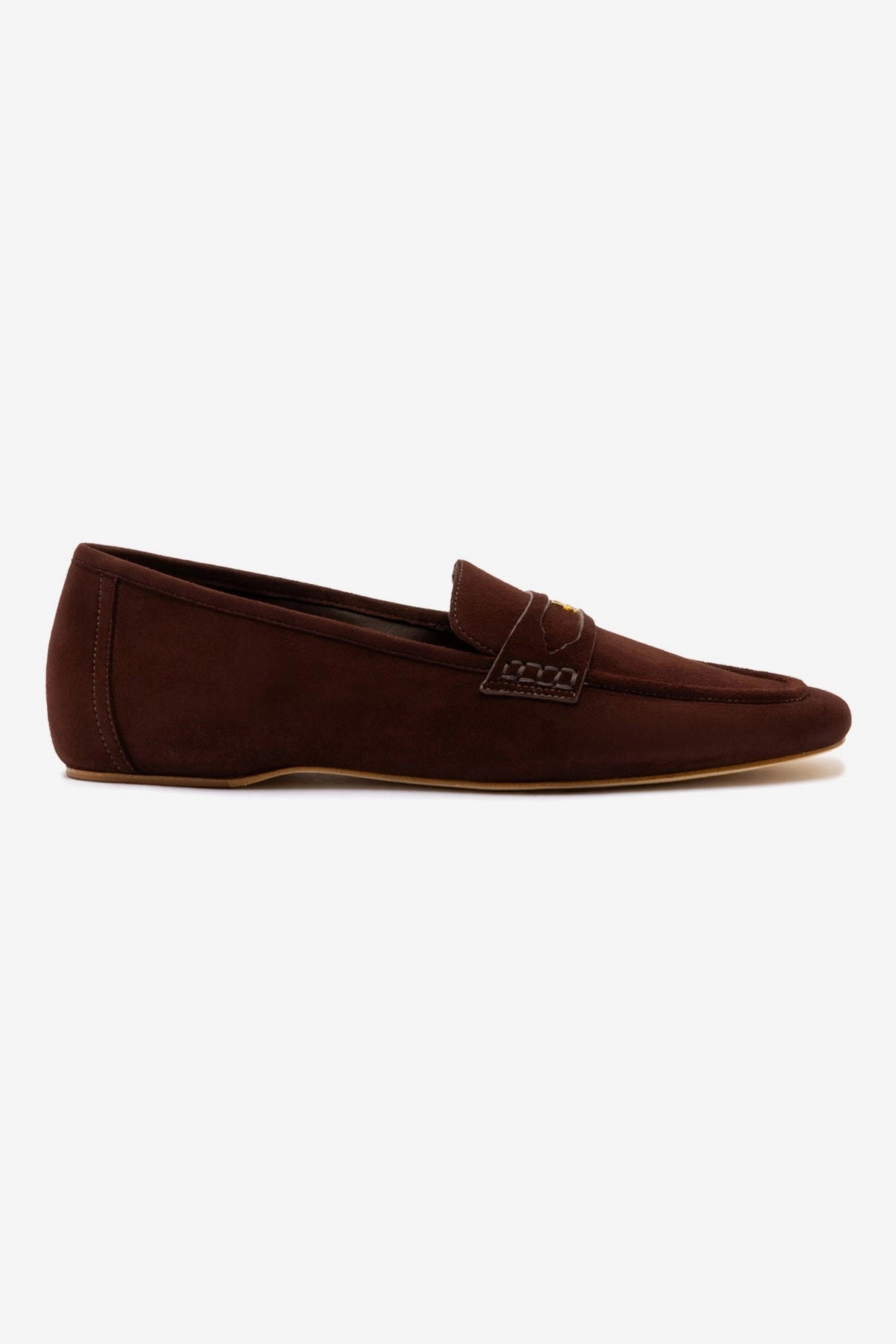 Nordic Tone Abrasion Resistant Material Suki Flat Loafer In Brown Suede