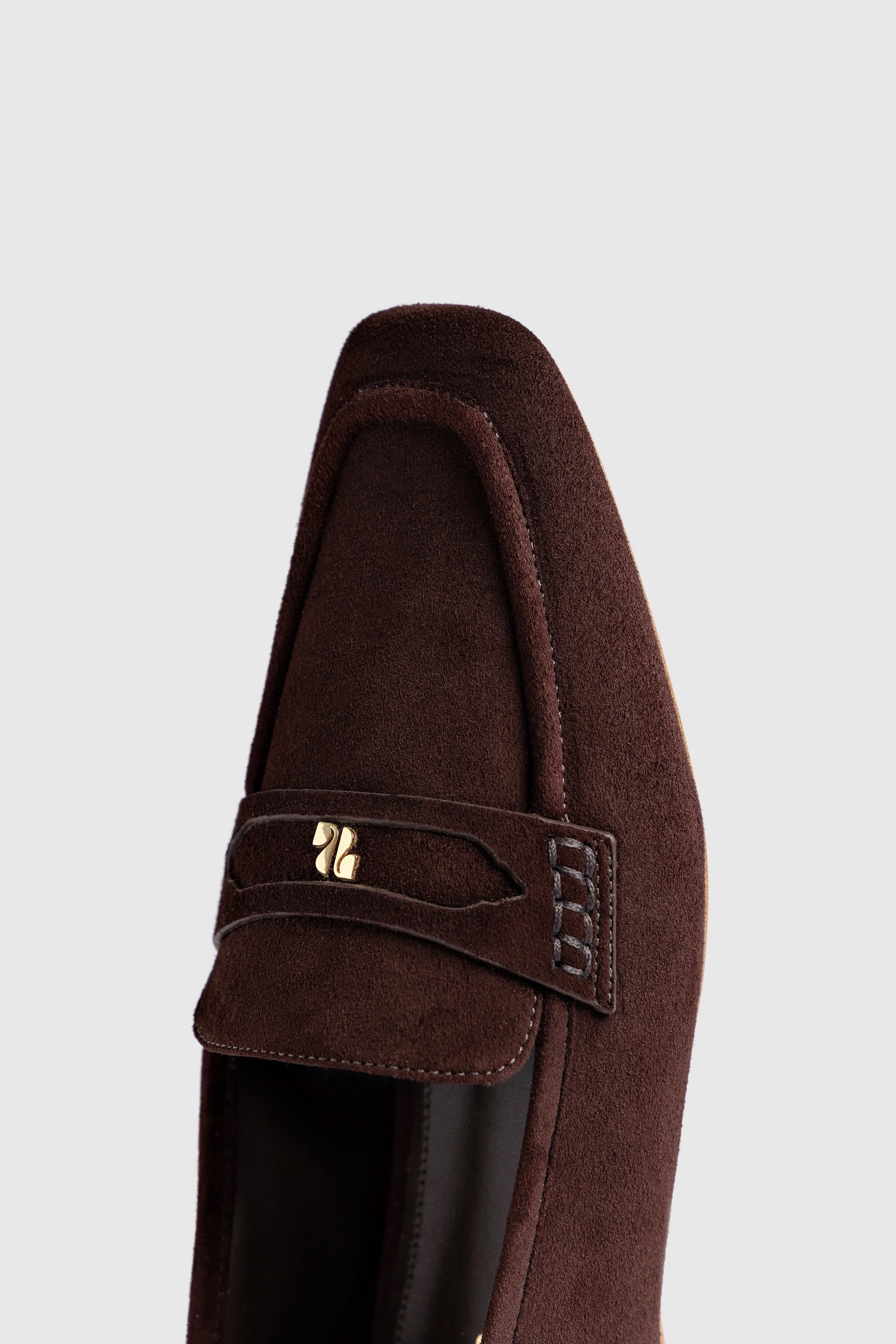 Suki Flat Loafer In Brown Suede forest walk
