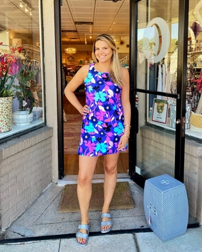 Silky Shape Summer Skort Dress Jungle Flower