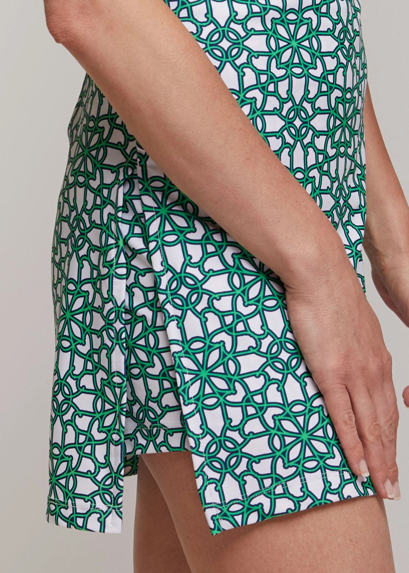 Summer Skort Dress Marble House Green Trendy Tailoring Bow-Detail