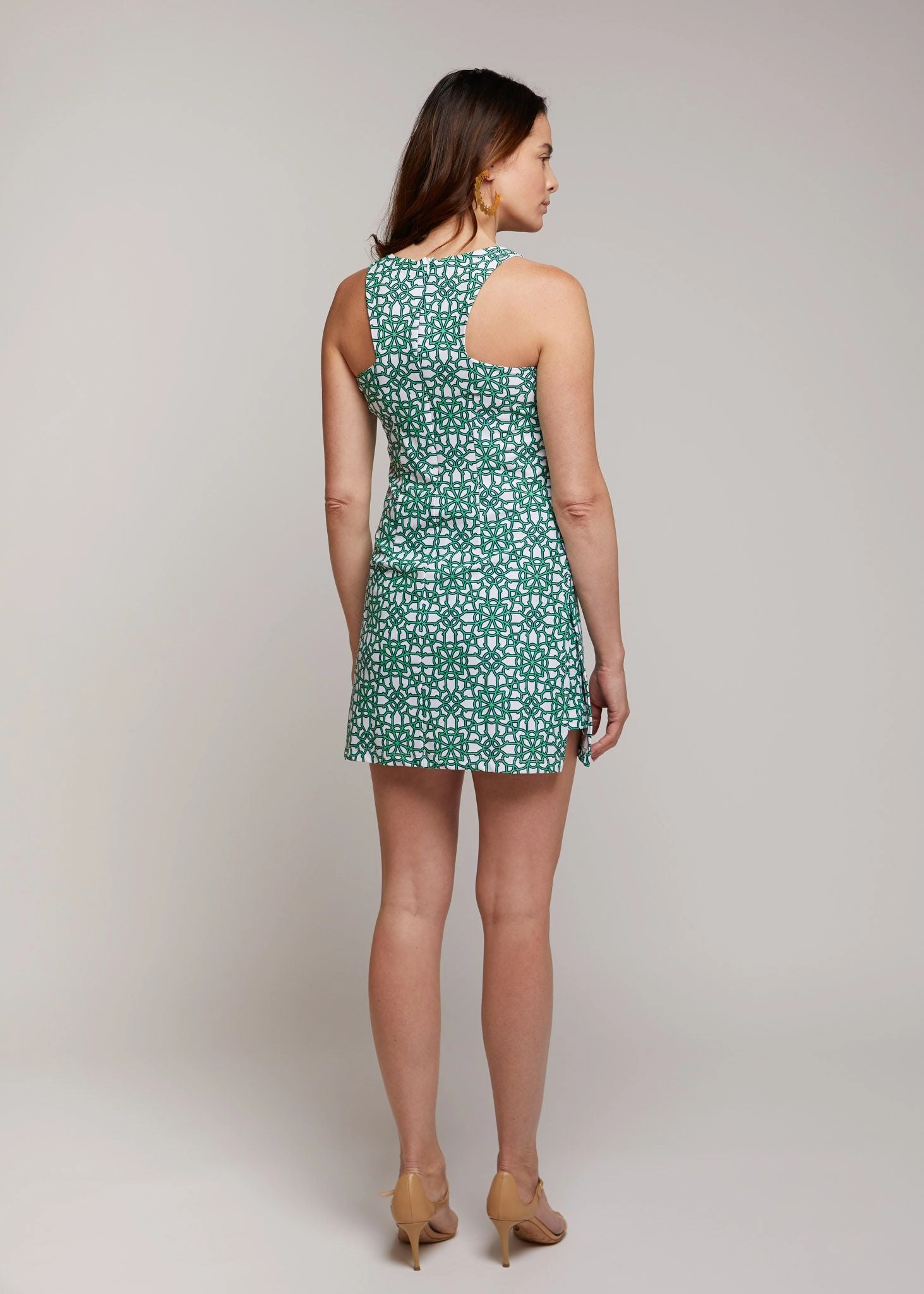 Sunset Glow Summer Skort Dress Marble House Green