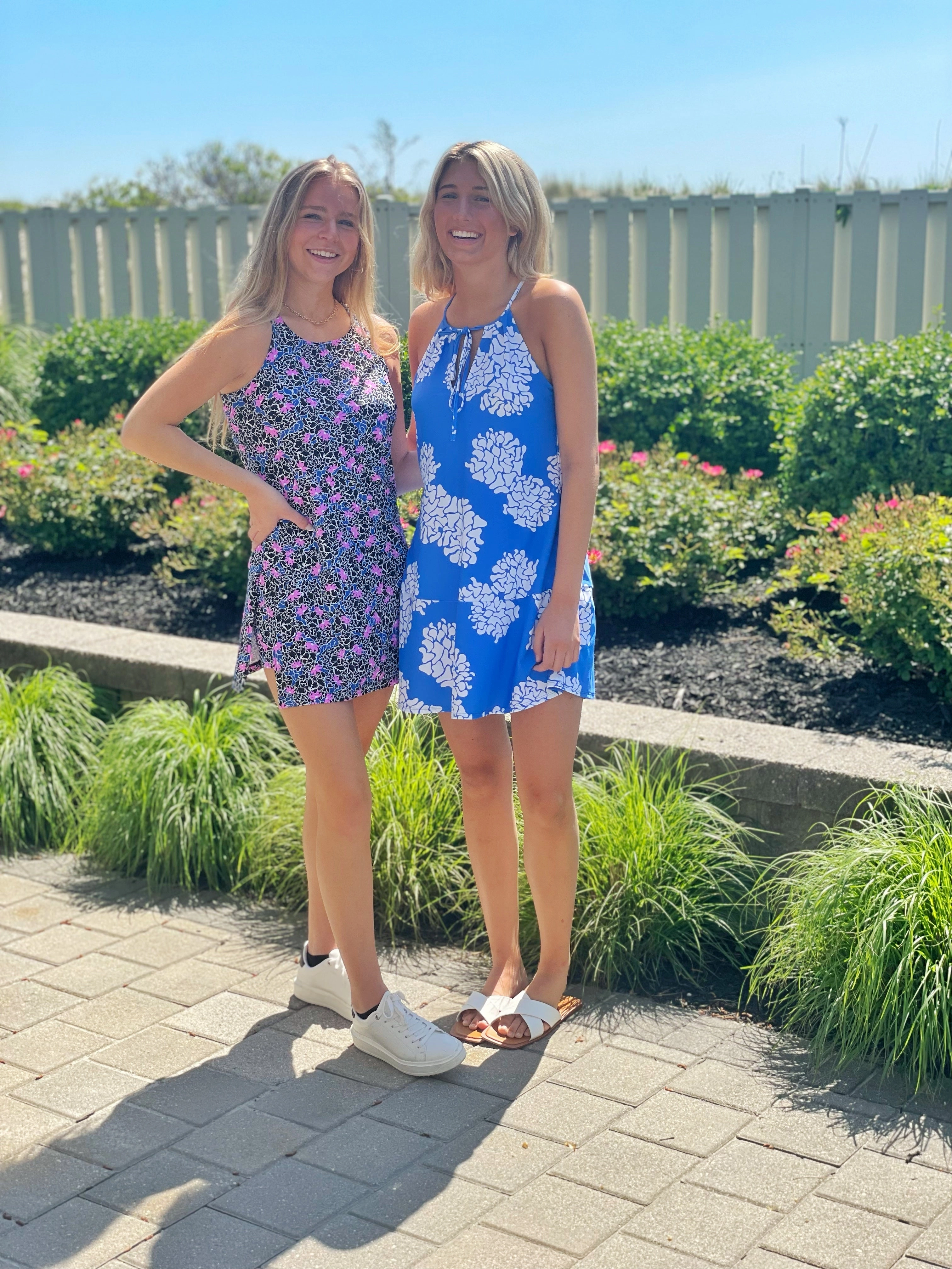 Summer Skort Dress Scaevola Orchid/Black Gradient Shade Retro Detail