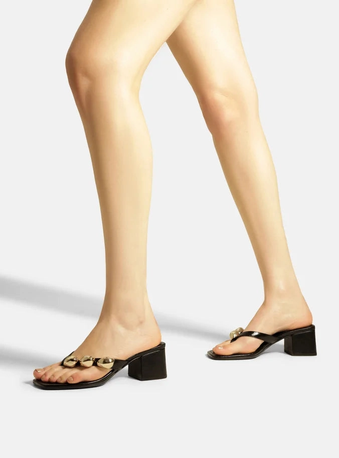 Sunny Leather Block Sandal Comfy Open-toe Shoes Leopard Touch
