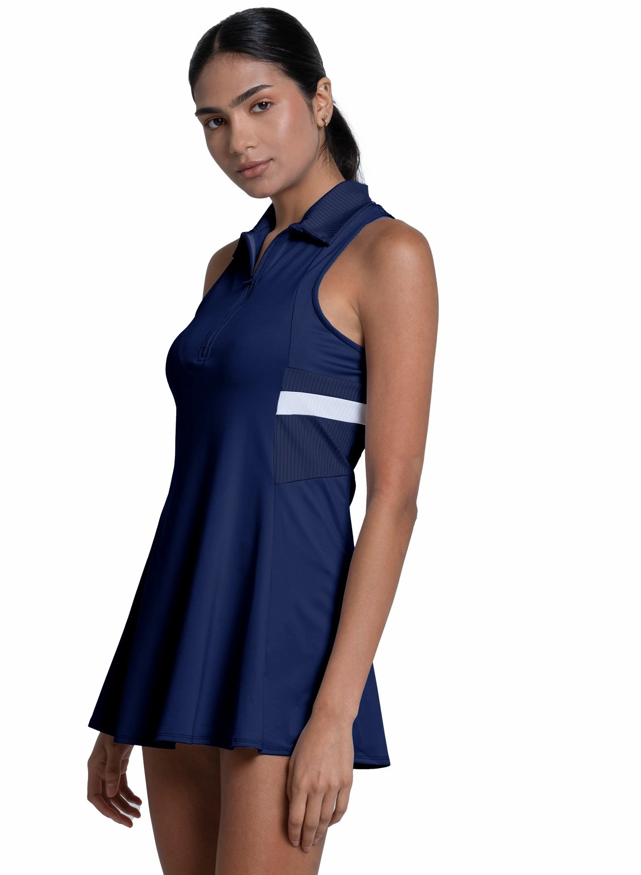 Hidden Button Placket Cozy Sweater Synergize Dress