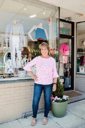 DoubleLayeredShoulders Flirty Top Pink Rosa Rugosa