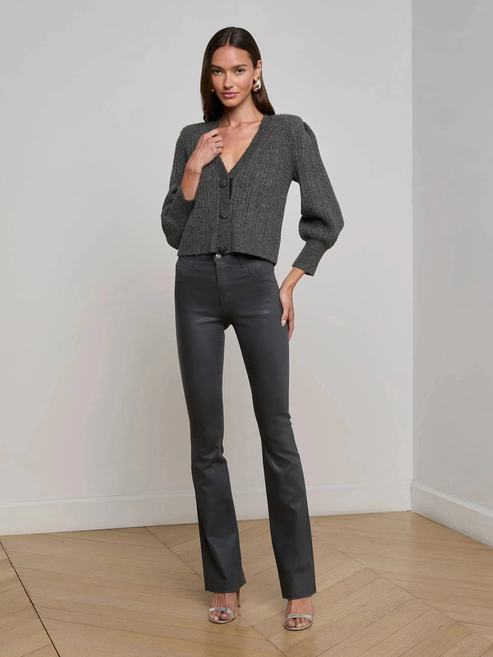 Quick Dry Blend Talulla Cardigan Charcoal