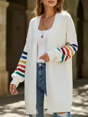 SnagResistant Casual patchwork knitted sweater