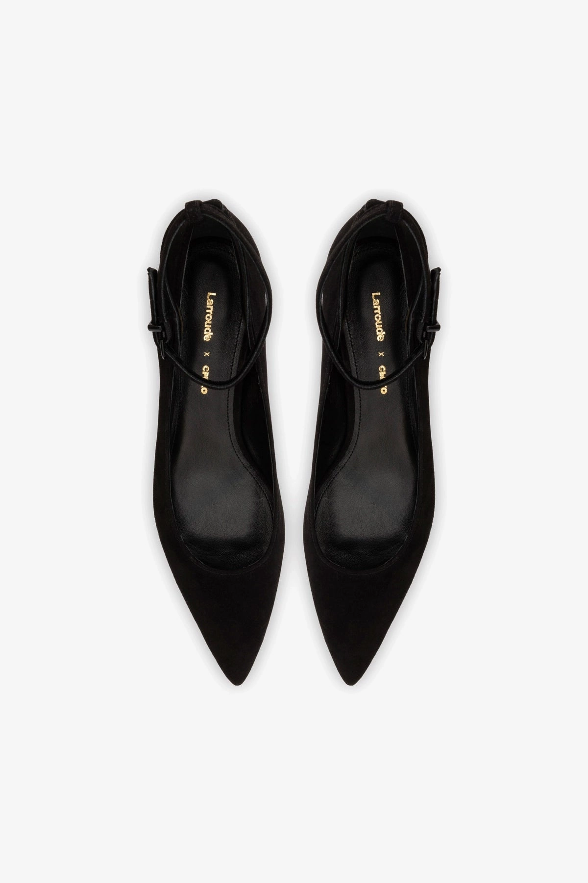 Larroud x CPPXO Pump In Black Leather Seamless Fit Work Commute