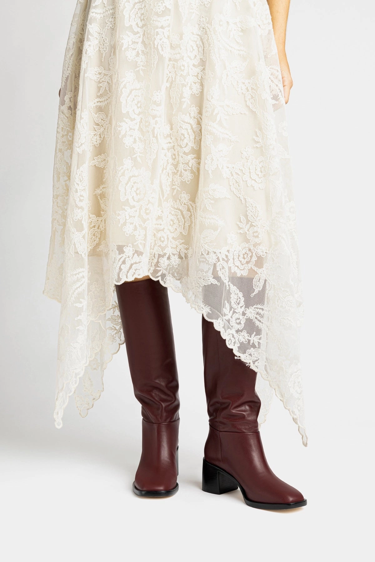 Odor Control Insole mesh construction Ricky Boot In Burgundy Leather