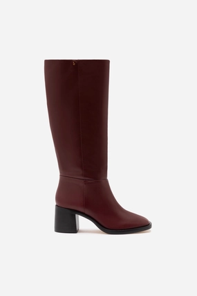 Ricky Boot In Burgundy Leather Wide fit