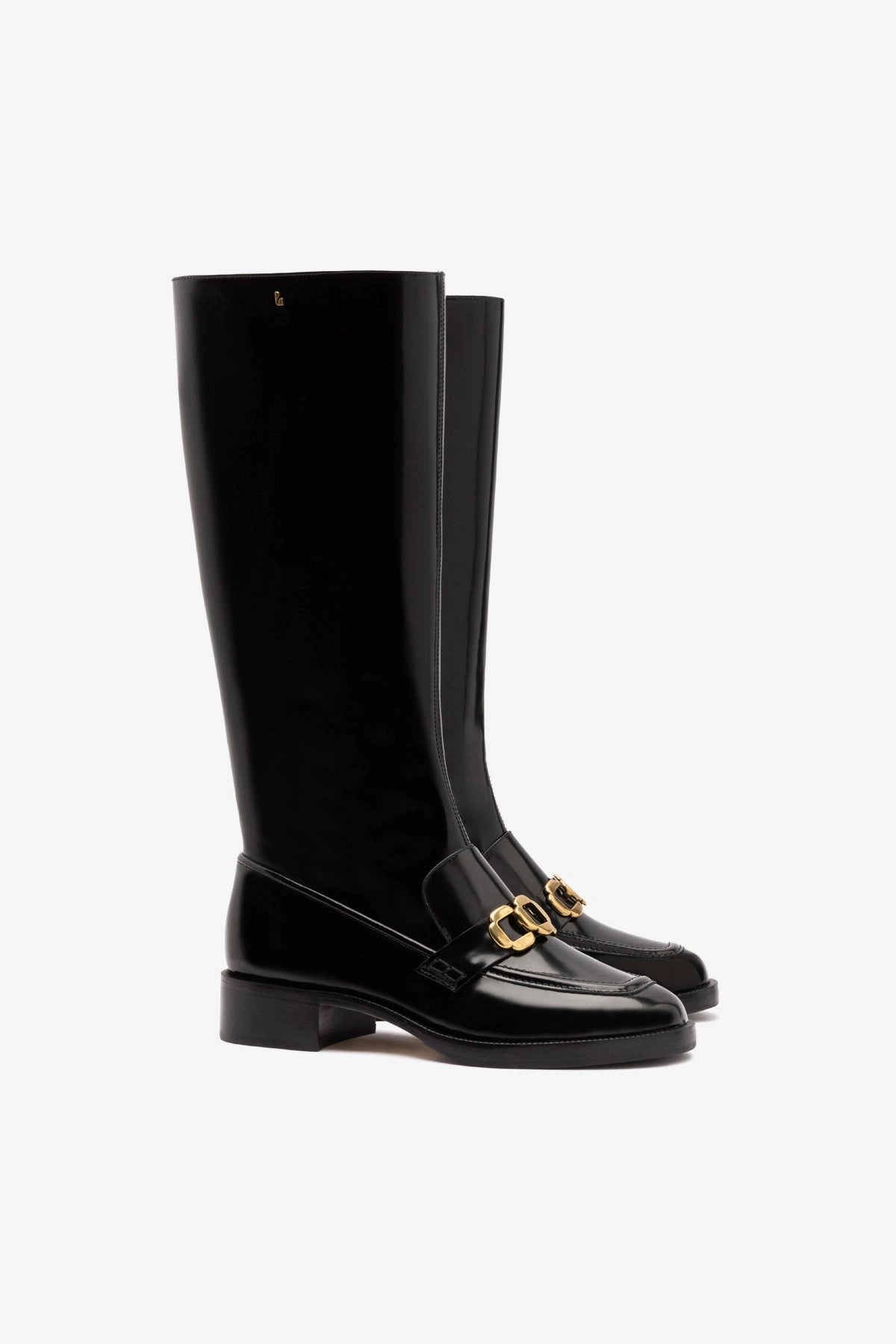 Reinforced toe Harrington Boot In Black Box Leather