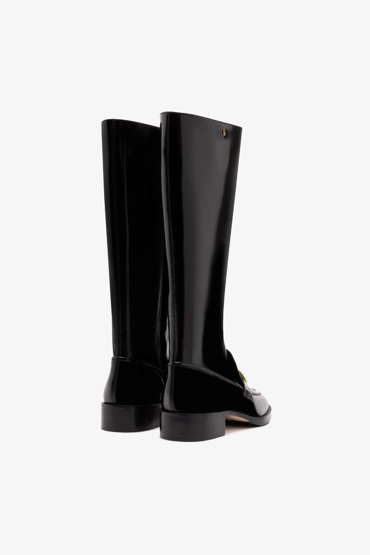 Buckle Fit Eva Midsole Harrington Boot In Black Box Leather