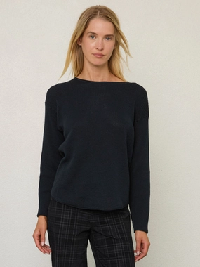 SHIRTTAIL EASY BOATNECK Hybrid Fabric Blend