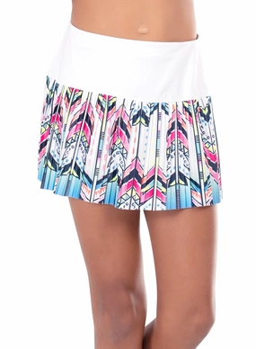 Tennis Crew Pleated Skirt- Girls WrinkleFree Weave