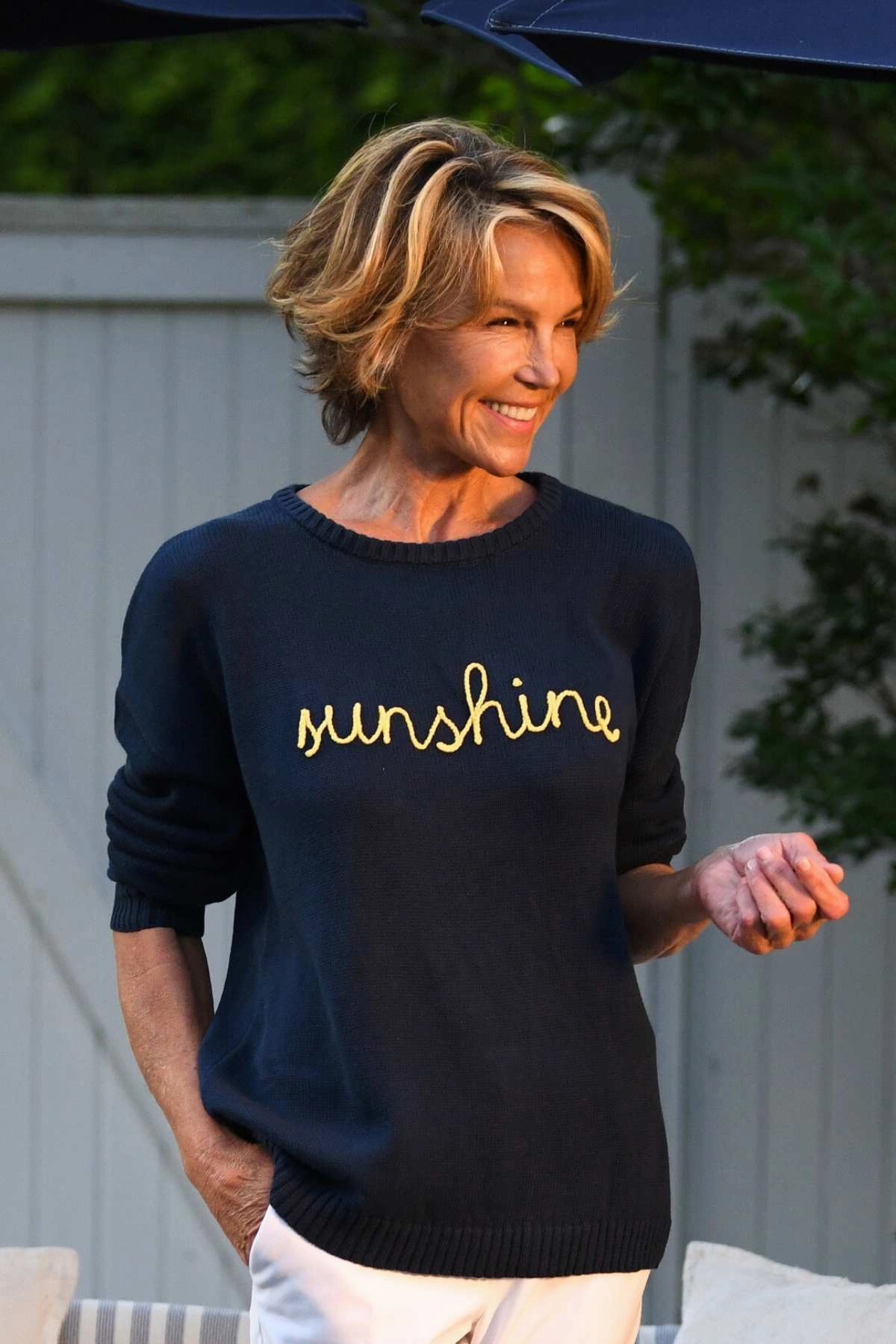 Sunshine Sweater / Navy Yellow Butter Soft Handfeel Wrinkle Free Weave