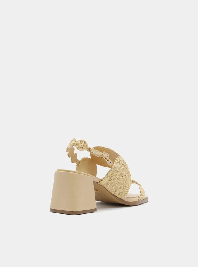 T Strap Fresh Look Thalia  Block Sandal