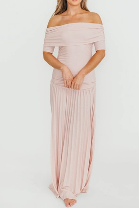 The Lennox Maxi Dress in Dusty Pink Simple Touch New Spirit