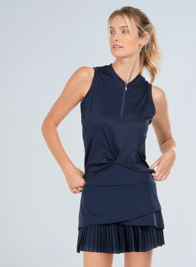 Twist It Up Zip Tank Microfiber Blended Fabric ComfortStretch