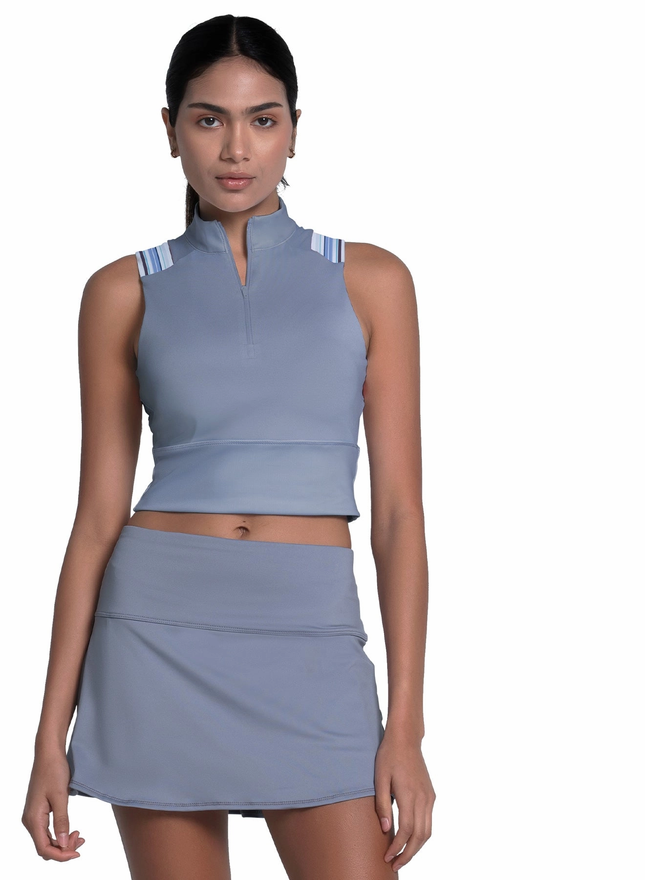 Odor Resistant Material FrenchTerry Edge Cut Crop Tank