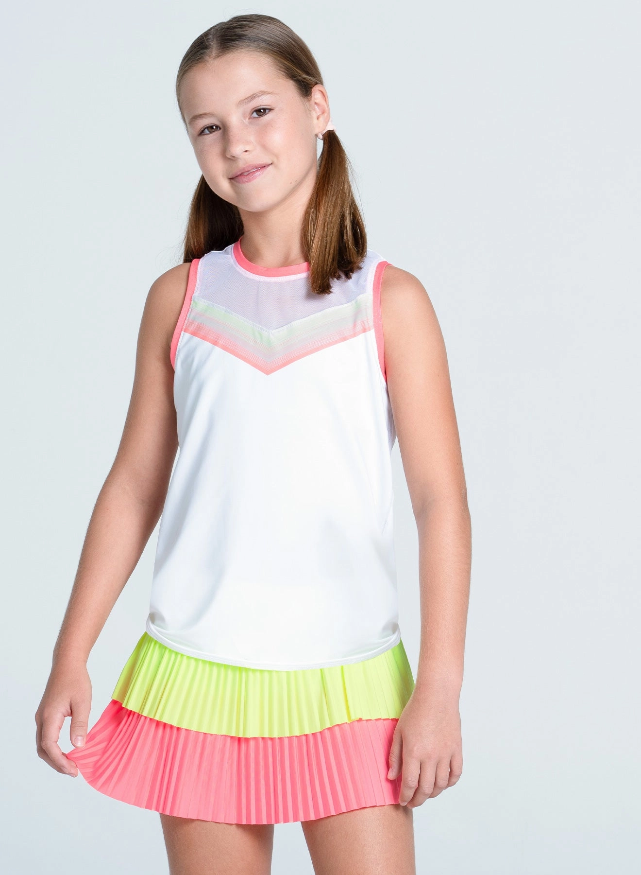 Sunset Spin Tie Back Tank Moisture Management Fabric