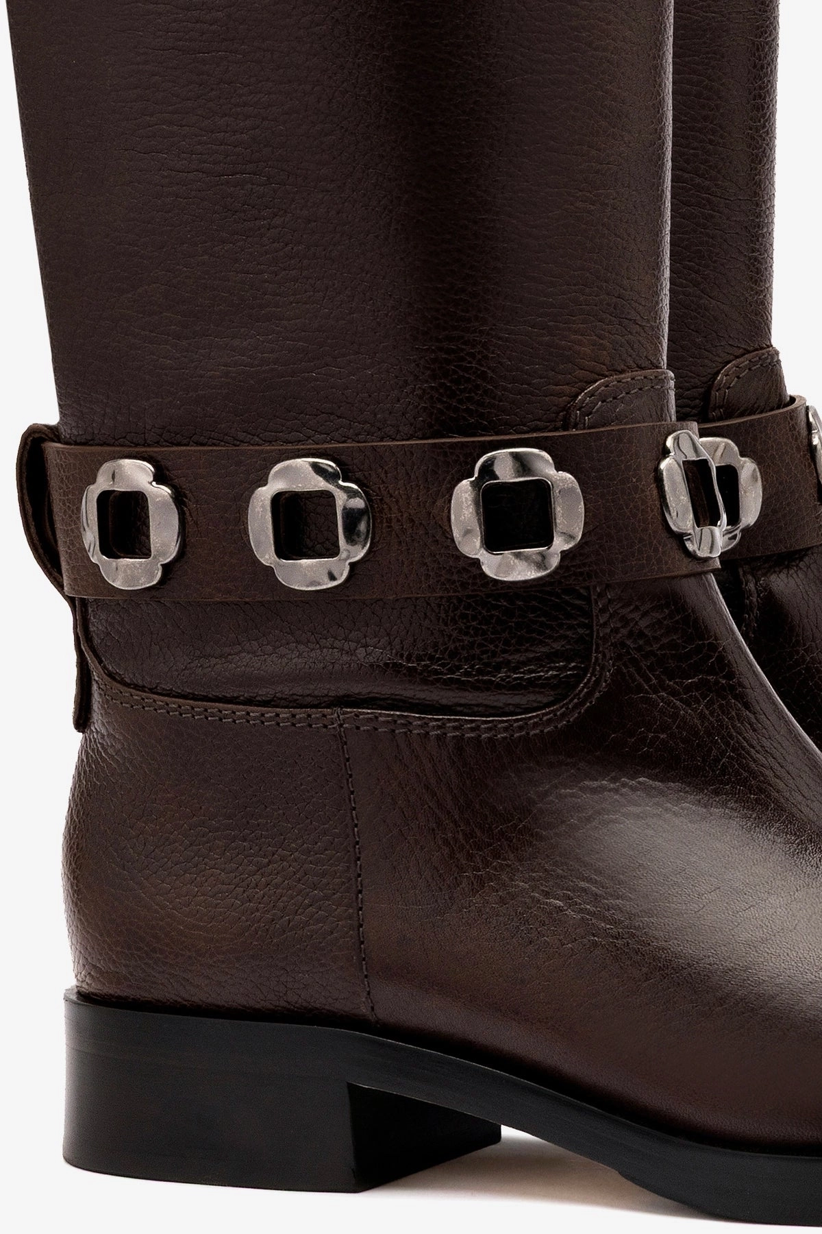 Milan Flat Boot In Brown Leather Move Light Bounce Back Responsiveness