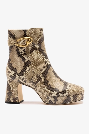 Waterproof Travel Light Dolly Verona Low Boot In Neutral Snake Leather