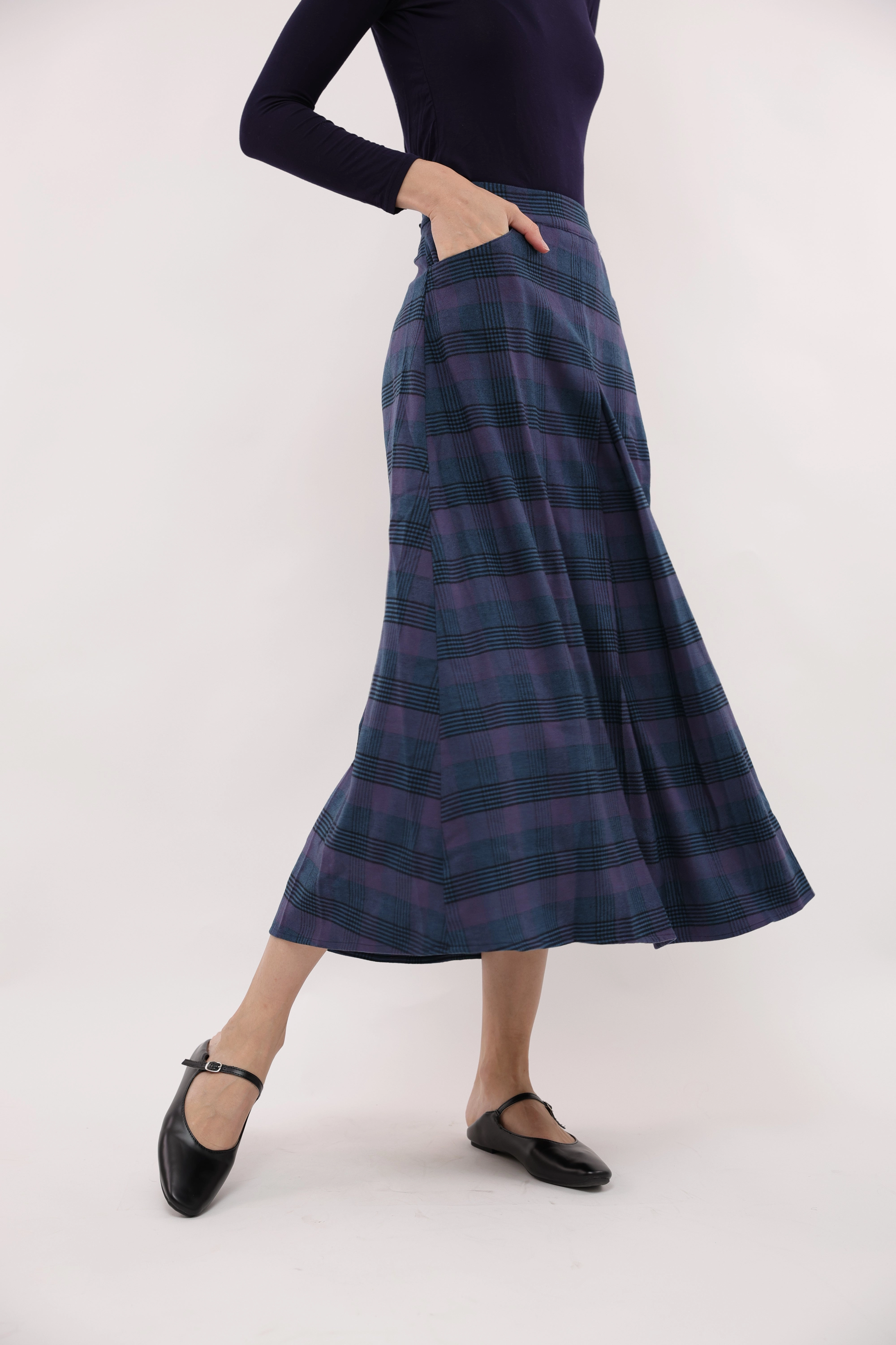 Performance Fashion Breathable Material Tia Plaid Skirt
