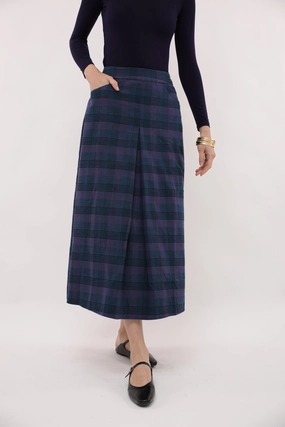 Fall Favorite Maxi length Tia Plaid Skirt
