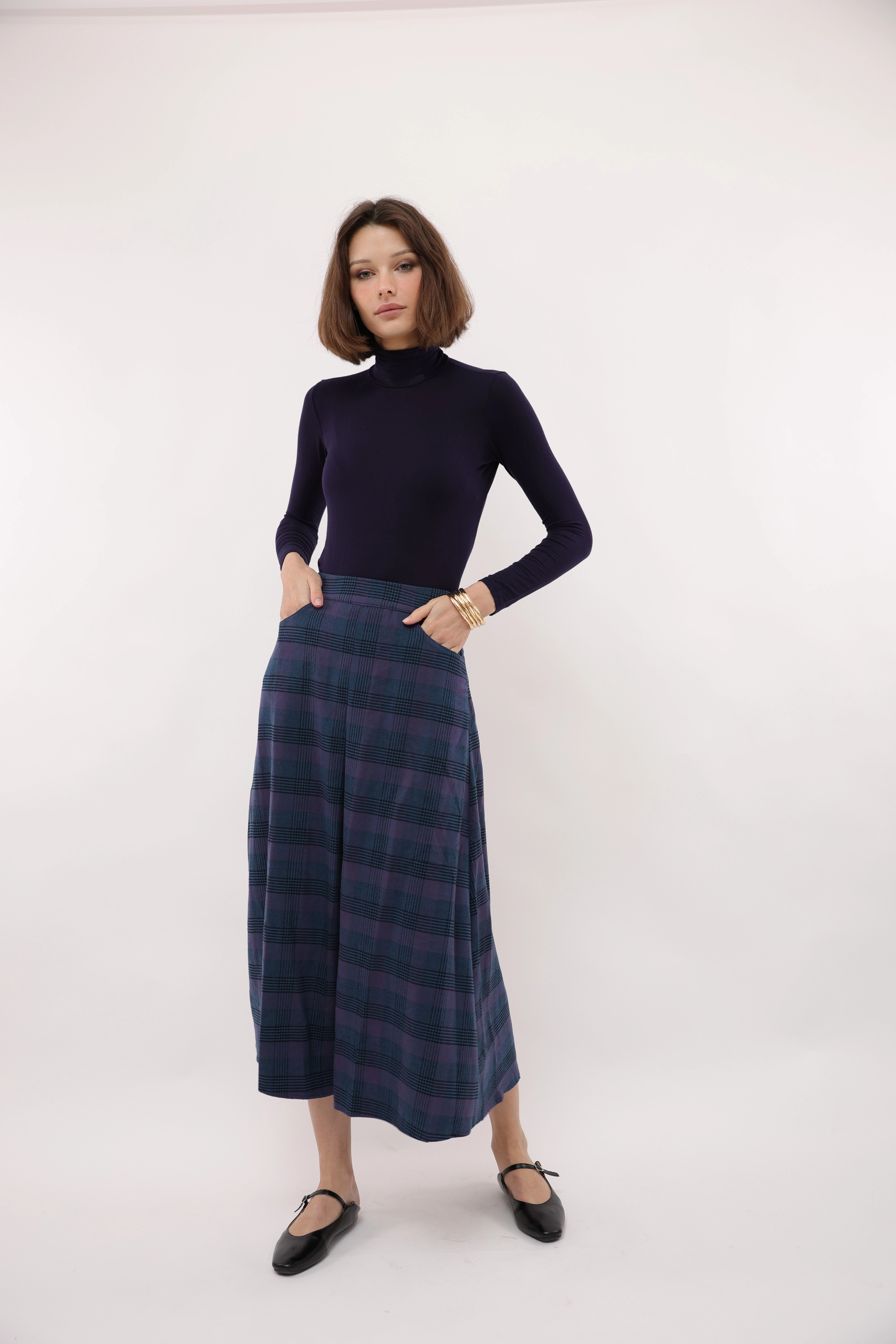 Heat Dissipating Fabric Tia Plaid Skirt