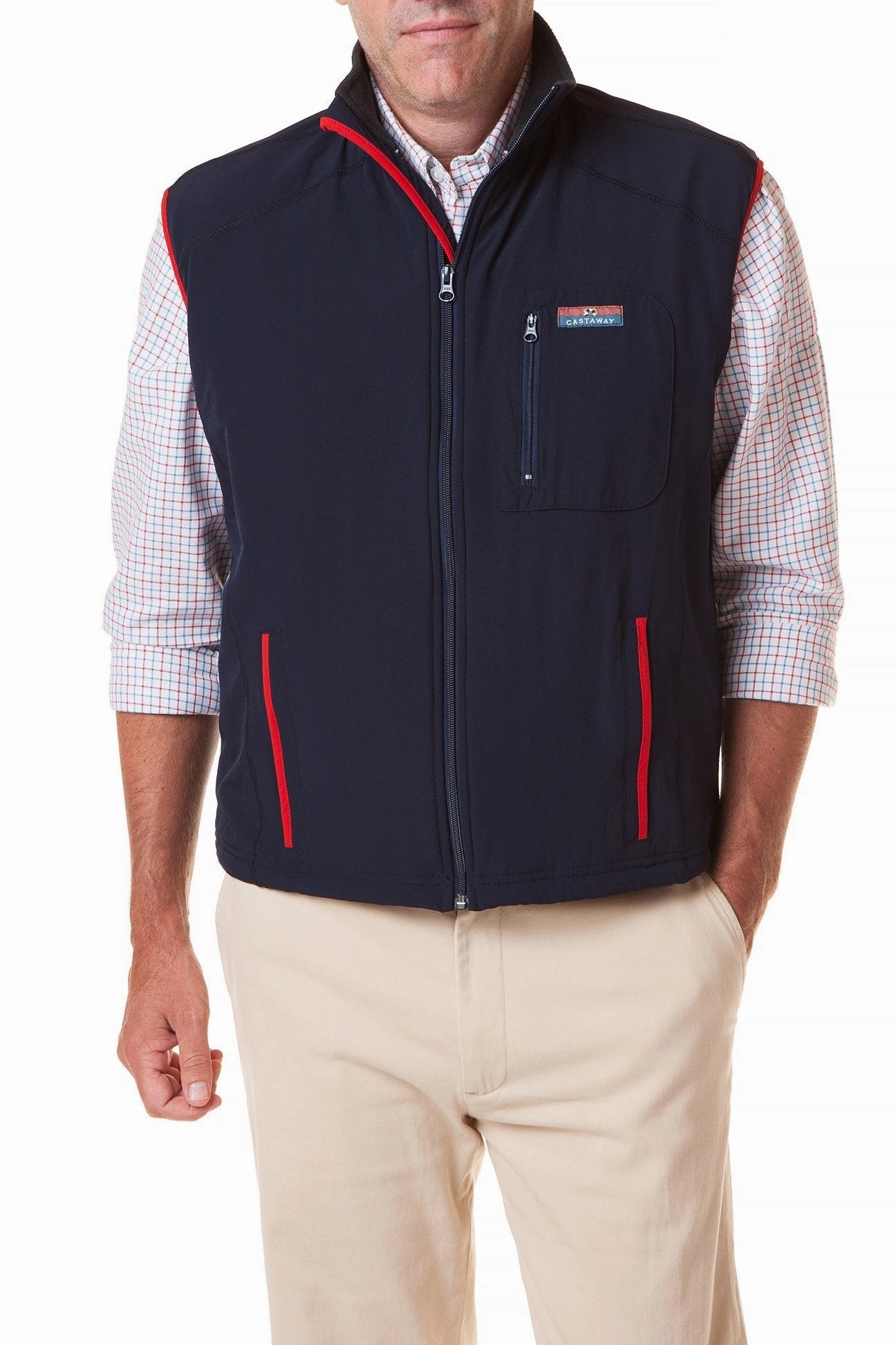 Tidal Wind Vest Nantucket Navy AbrasionResistant Edging OdorResistant Coating