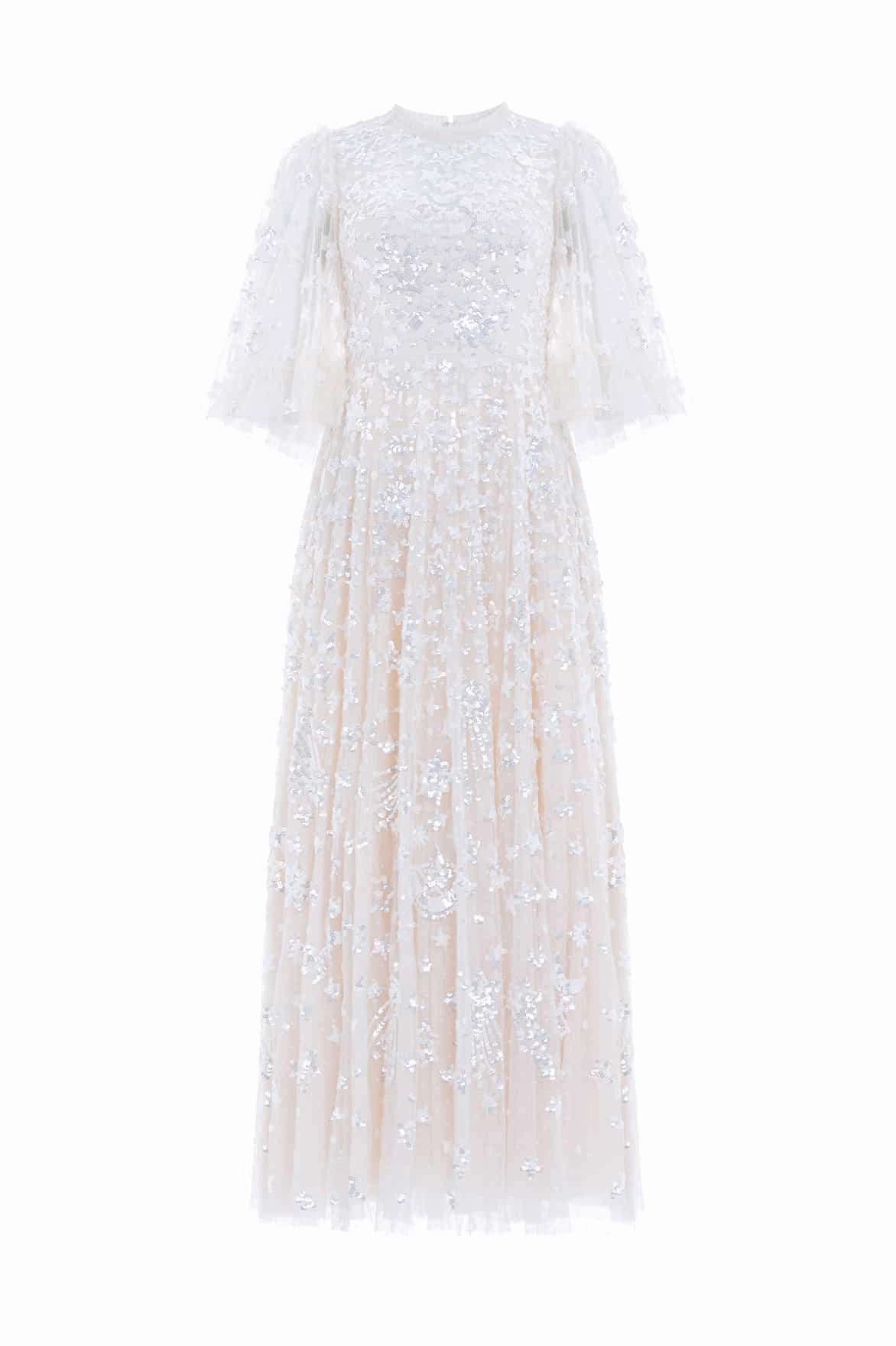 Soft and Chic Constellation Gloss Ankle Gown
