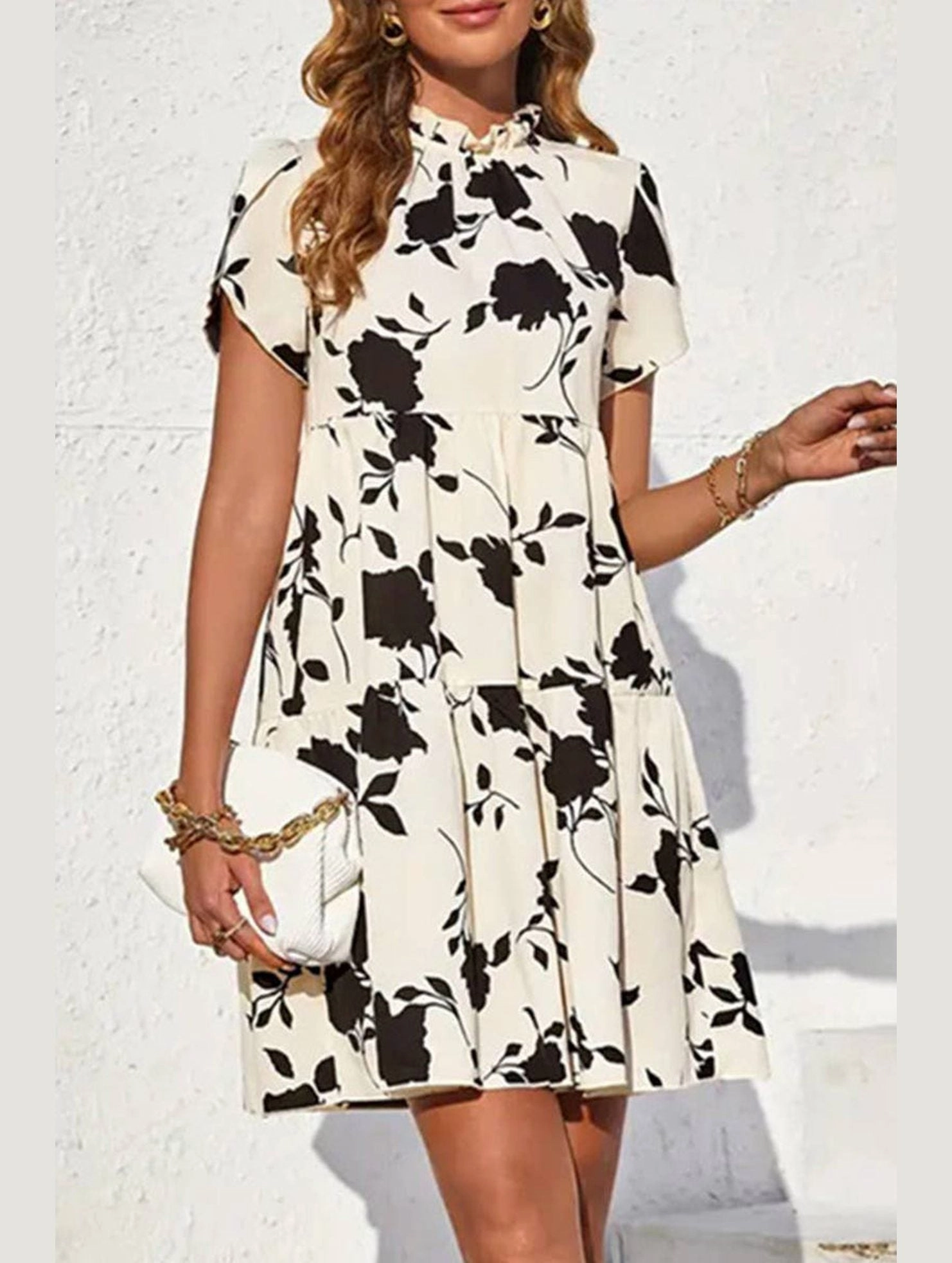 DOLL COLLAR DRESS WITH WOODEN EARS_CWDSD3556 Date-Night