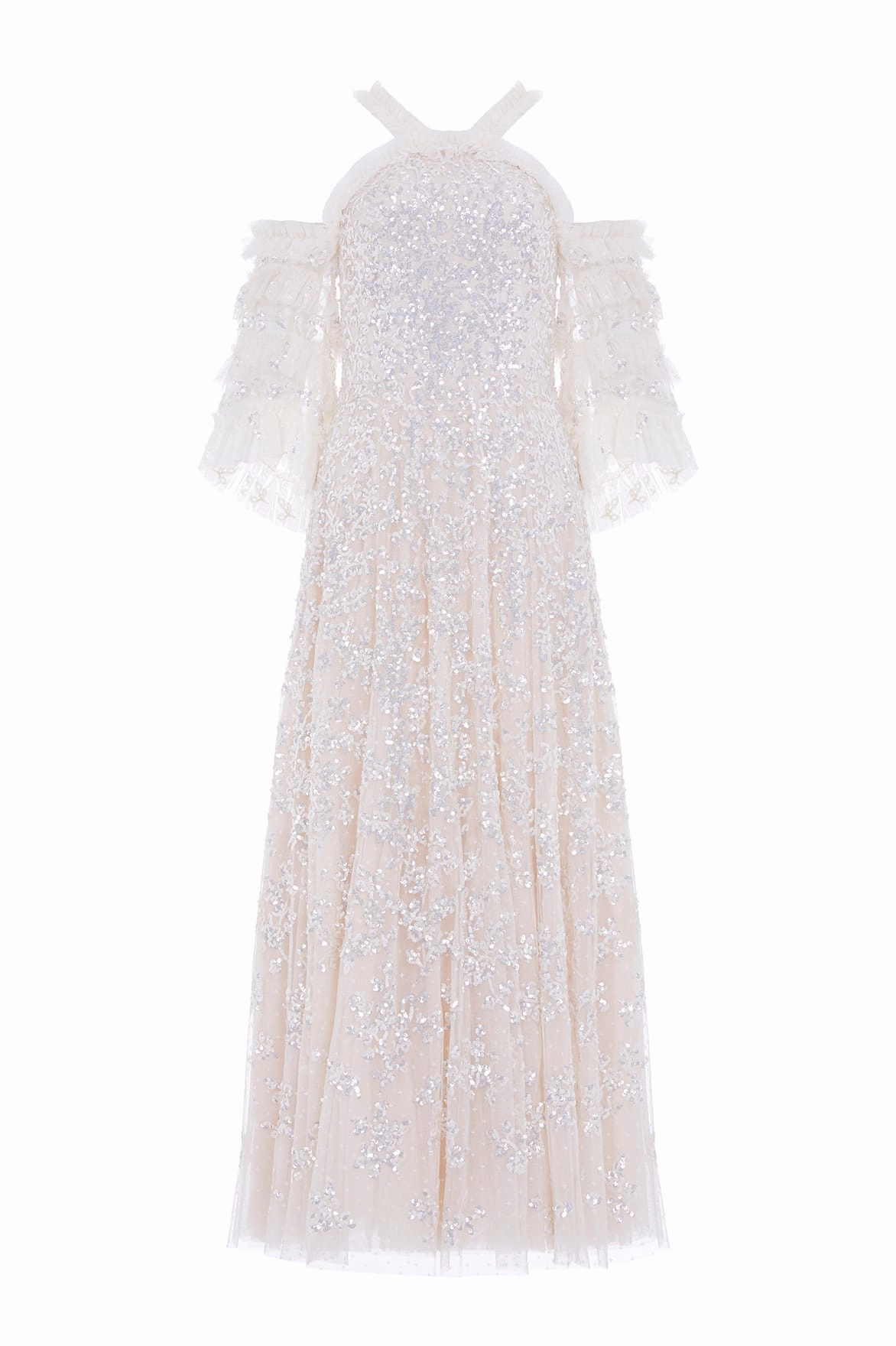 Easy Pick Floral Lace Off-Shoulder Ankle Gown