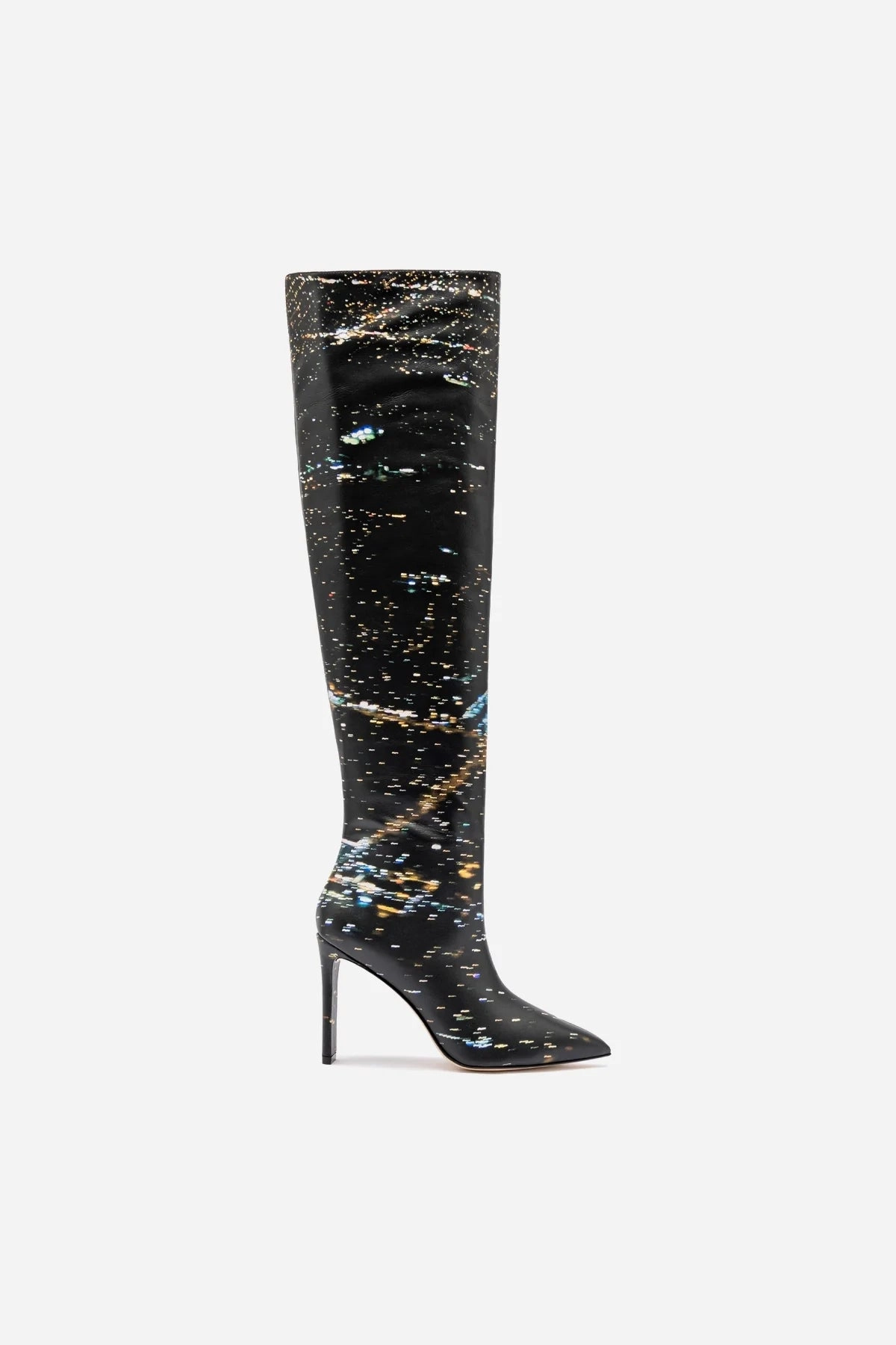 Larroud x Libertine Boot In Black LAX Printed Leather Padded Comfort Cold Weather