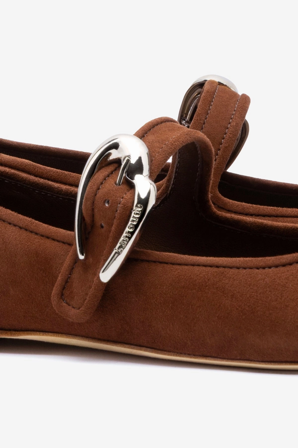 Blister prevention Functional Verona Ballet Flat In Burnt Umber Suede