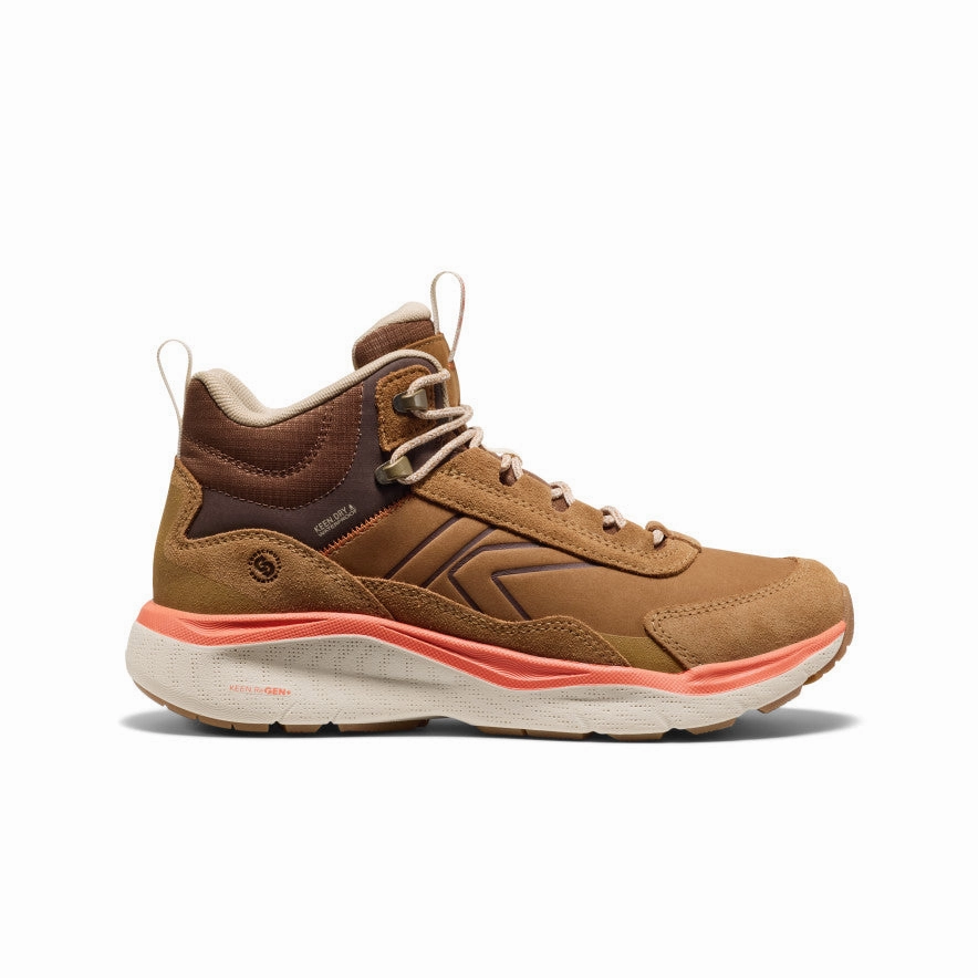 Women's Leiki Waterproof Leather Hiking Boot  |  Chipmunk/Birch Protective Finish Morning Walk Stylish