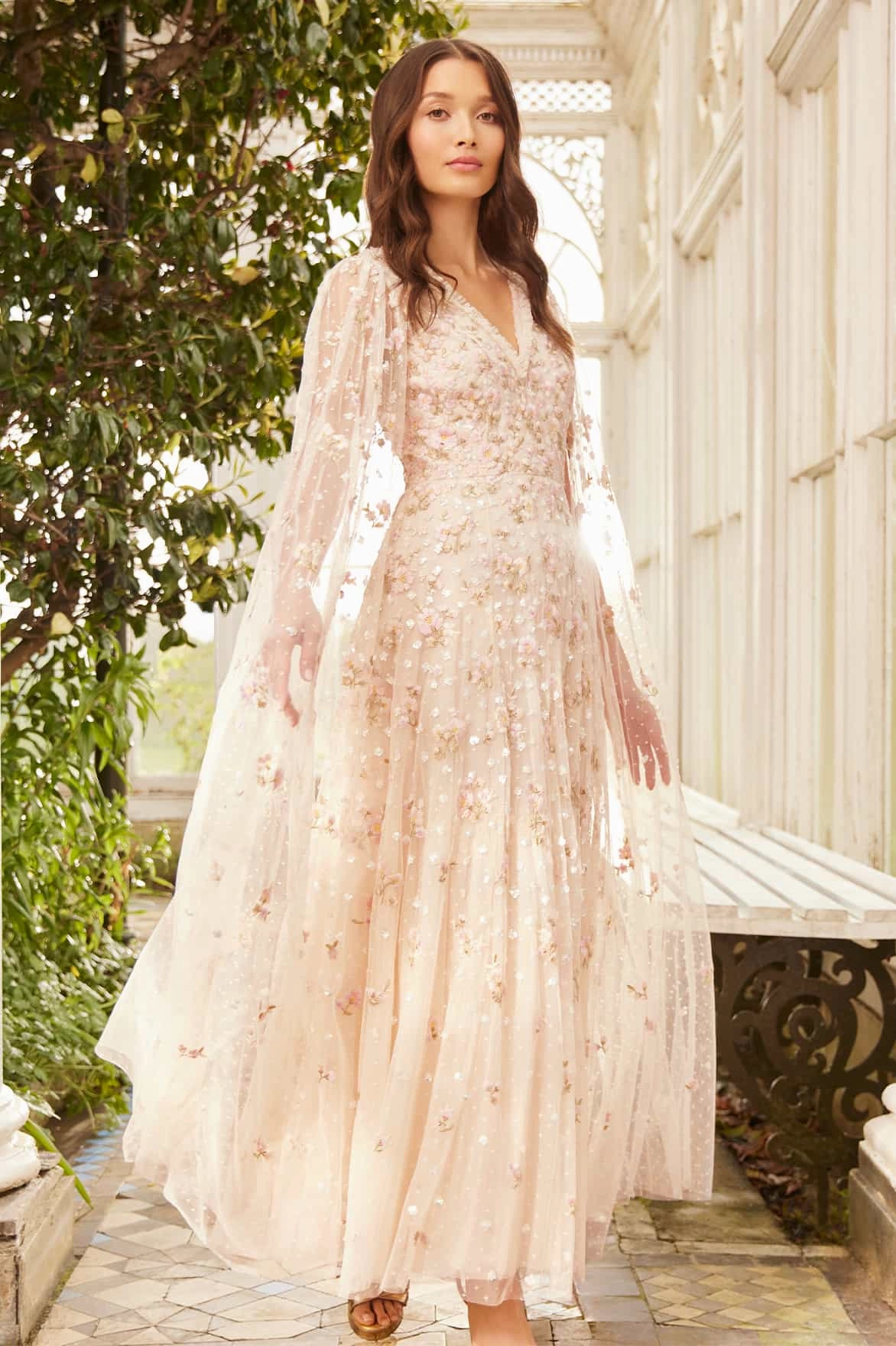 Dahlia Ditsy Ankle Gown Comfortable and Soft Smooth Look