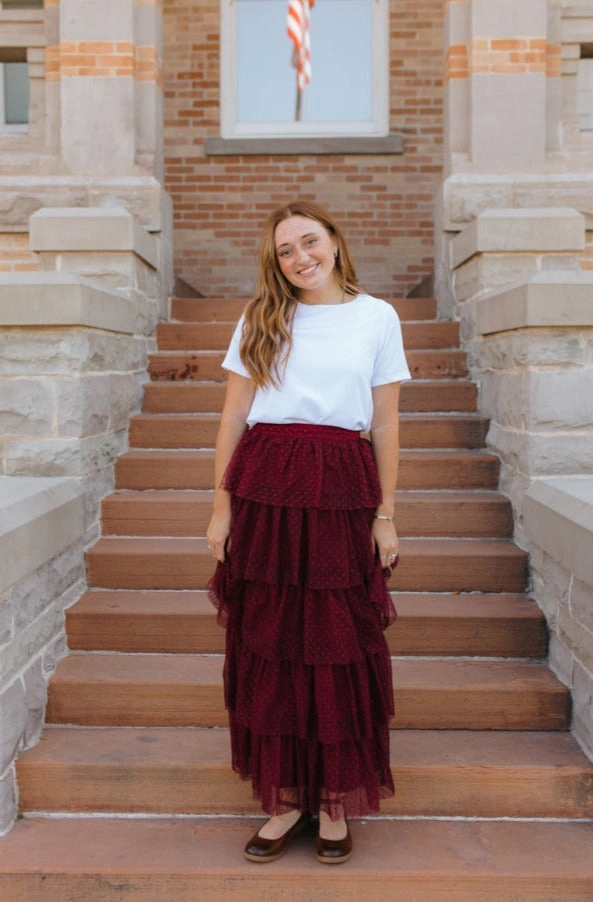 Kathleen Skirt Tiered hem