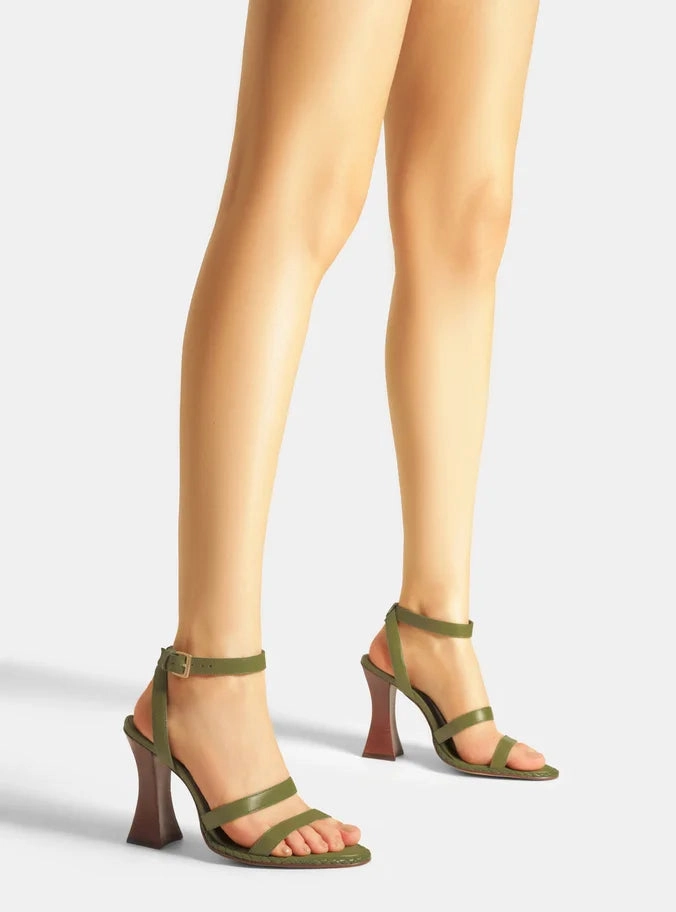 London Leather Geometric Sandal Simple Wear