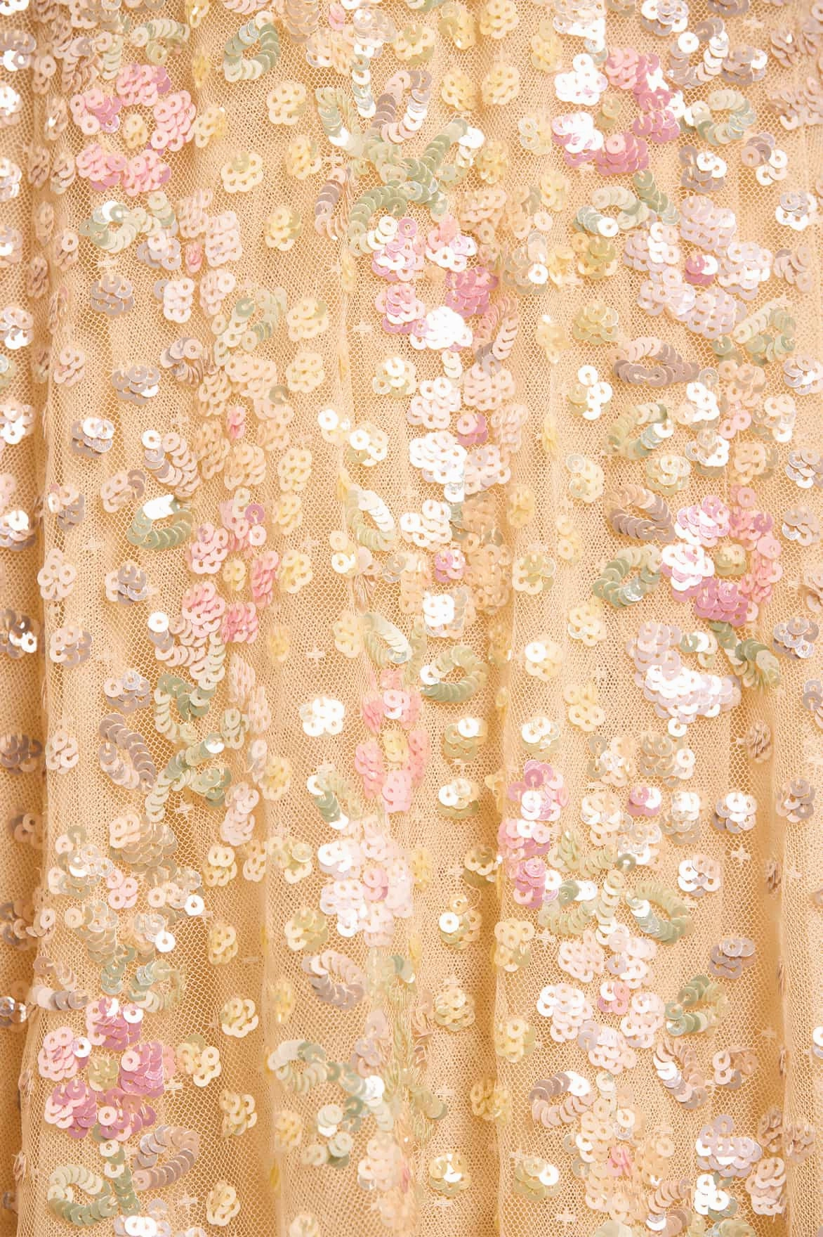 Smooth Texture Confetti One-Shoulder Ankle Gown