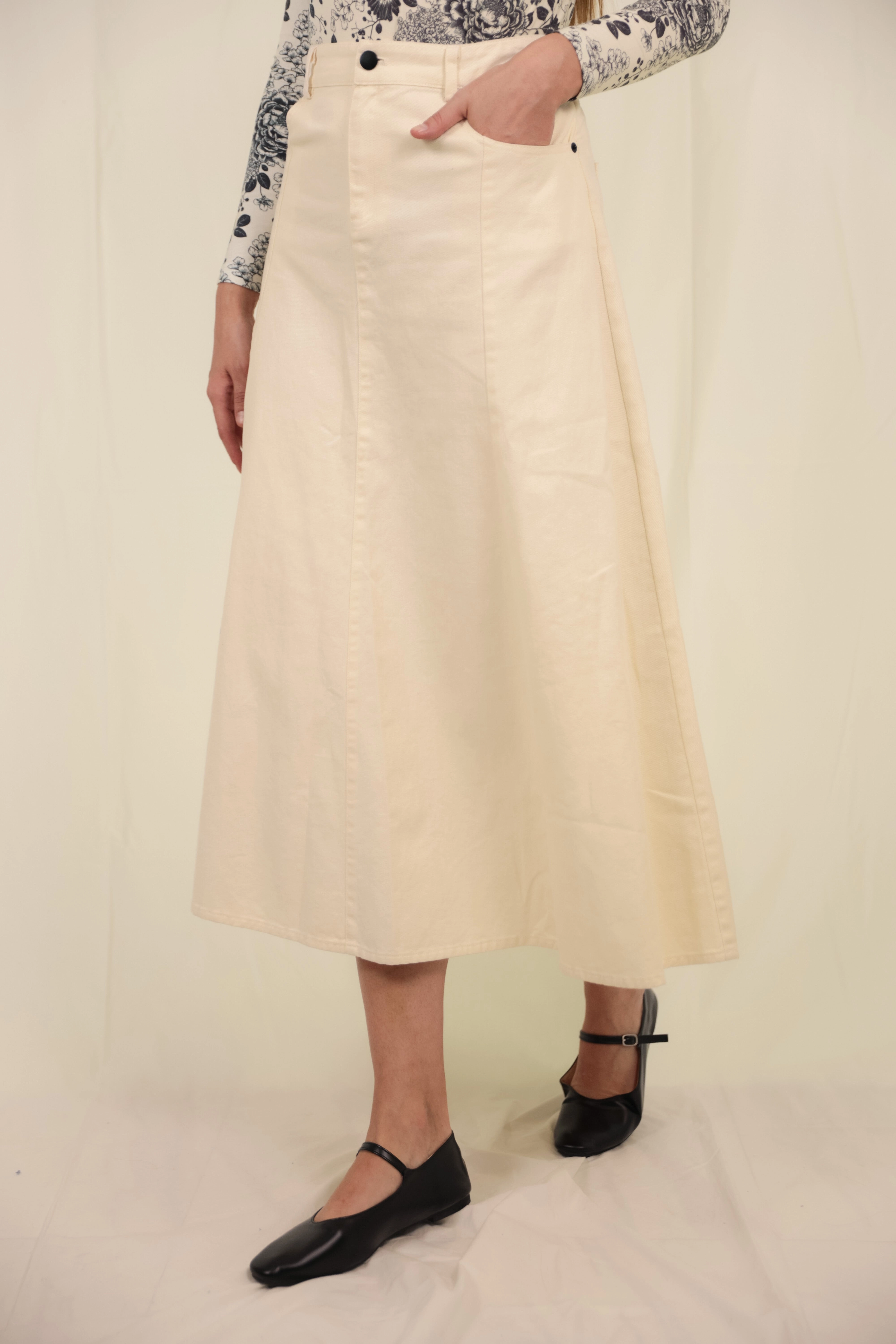 flared silhouette Tucker Denim Skirt