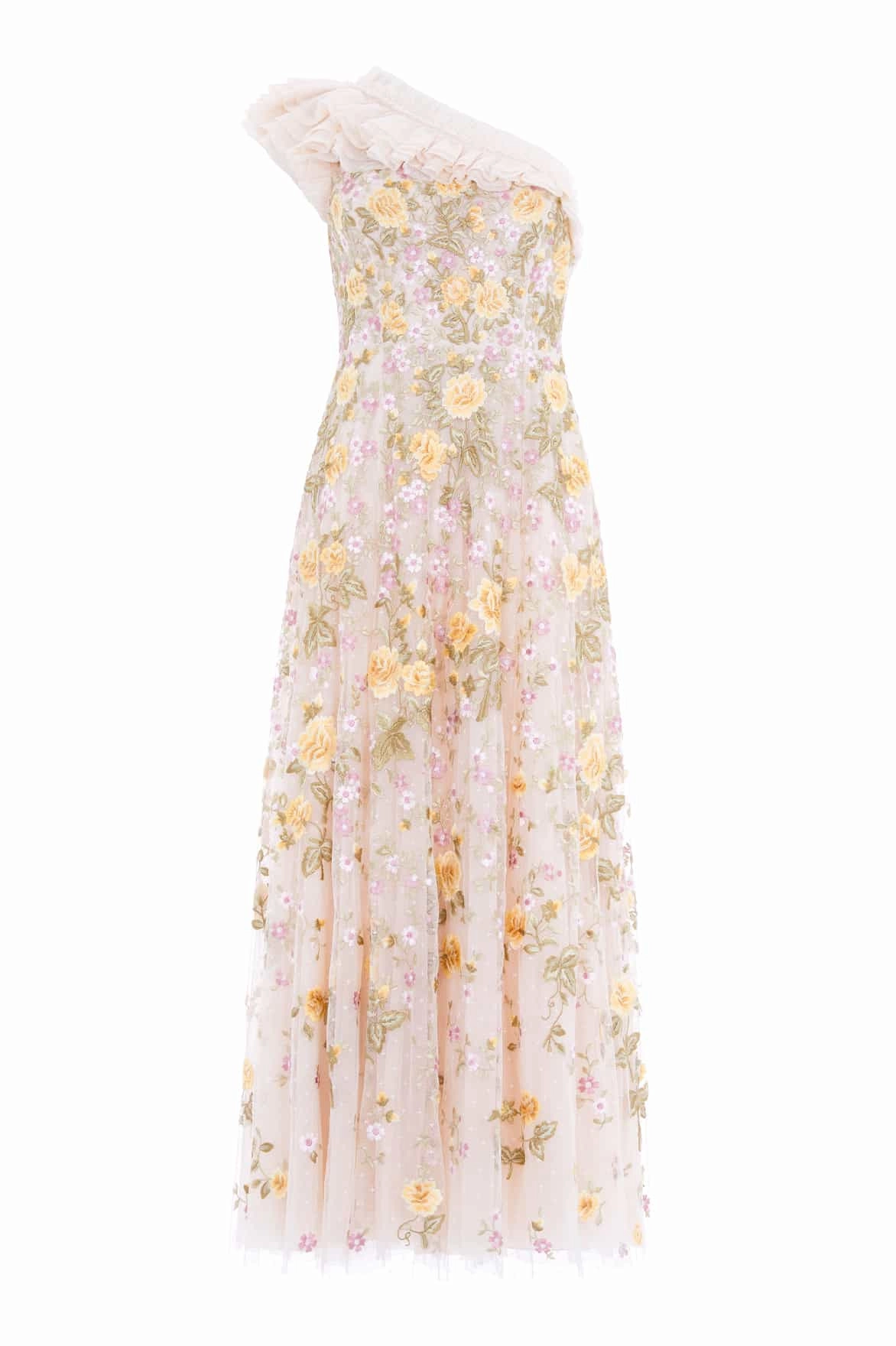 Urban Line Florine One-Shoulder Ankle Gown