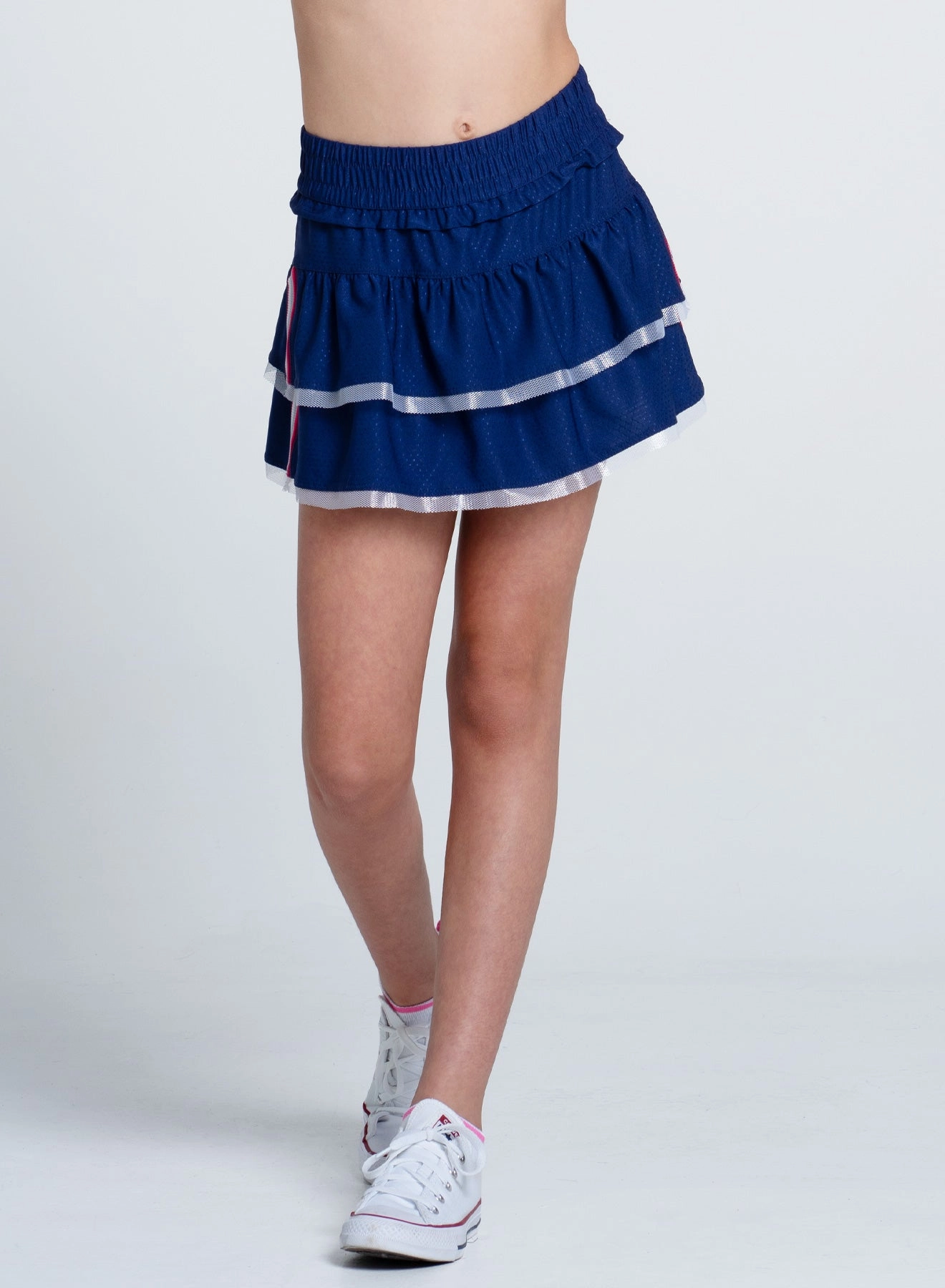 Berry Stripe Skirt- Girls Modern Look Versatile Base Layer