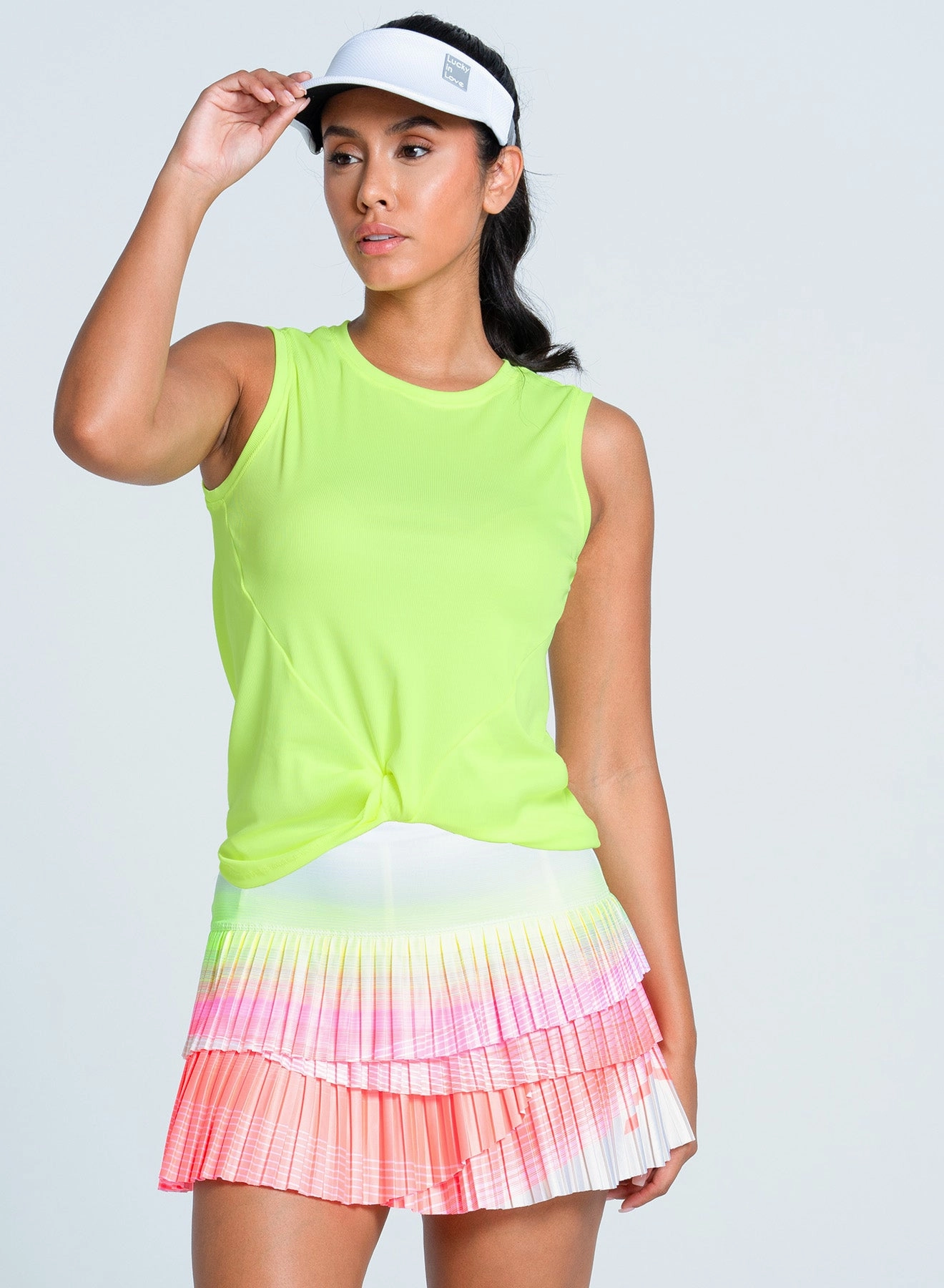 Twist Front Tank Simple Cut Multi Pocket Functional Design