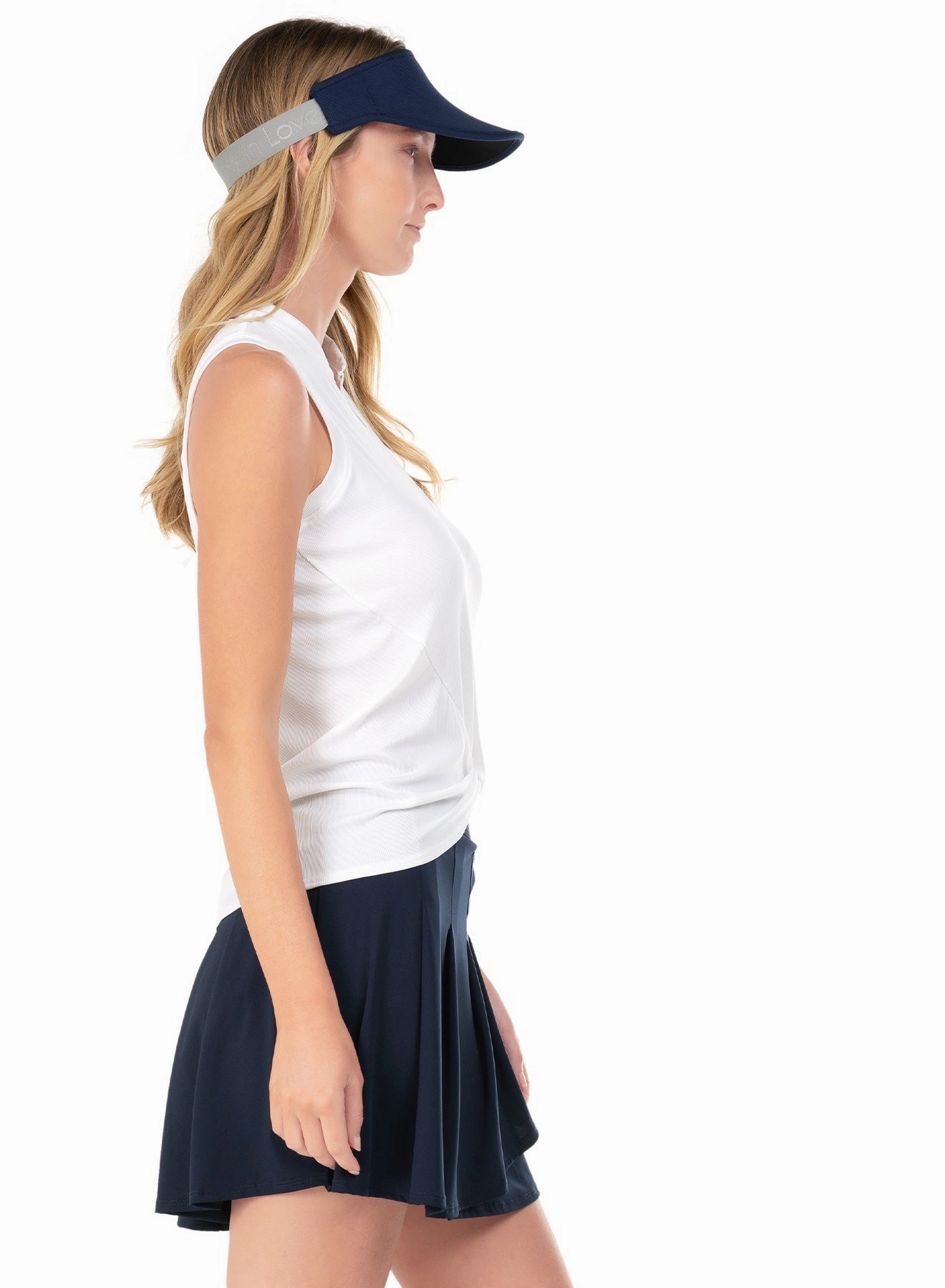 Comfortable Cut Twist It Up Zip Tank