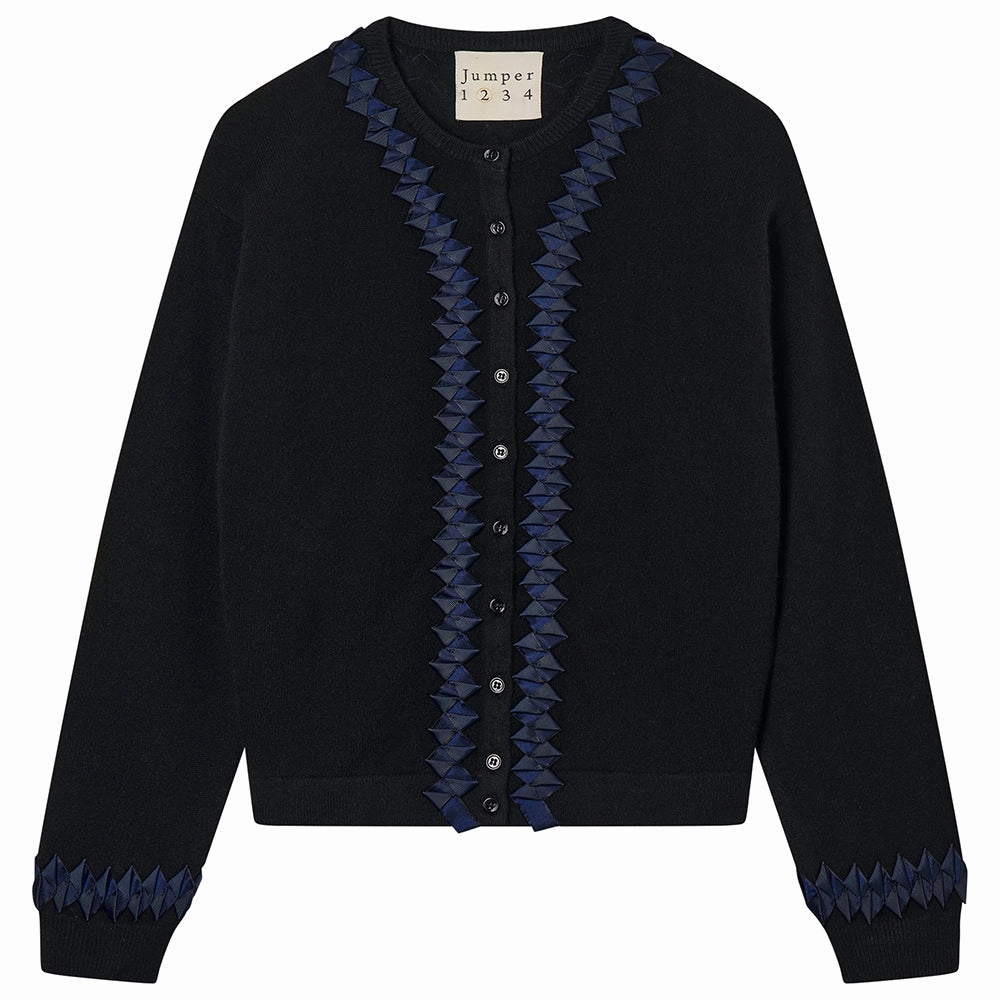 QuickDry Texture DualLayer Weave TWISTED RIBBON CARDI