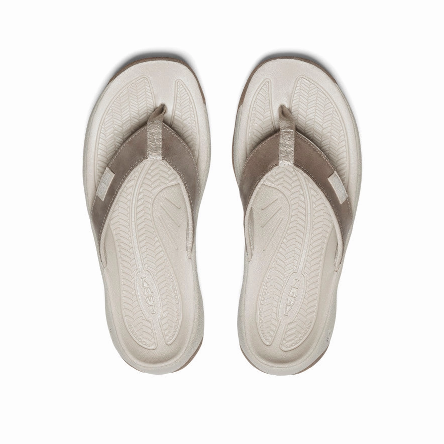 Relax Slip On Slip On Fit Women's Kona Leather Flip-Flop  |  Brindle/Silver Birch