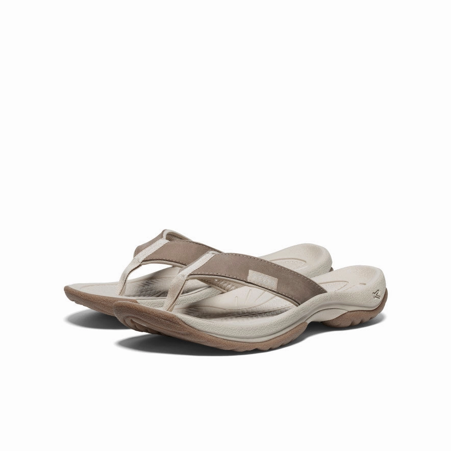 Women's Kona Leather Flip-Flop  |  Brindle/Silver Birch Street Mood Boho Mood