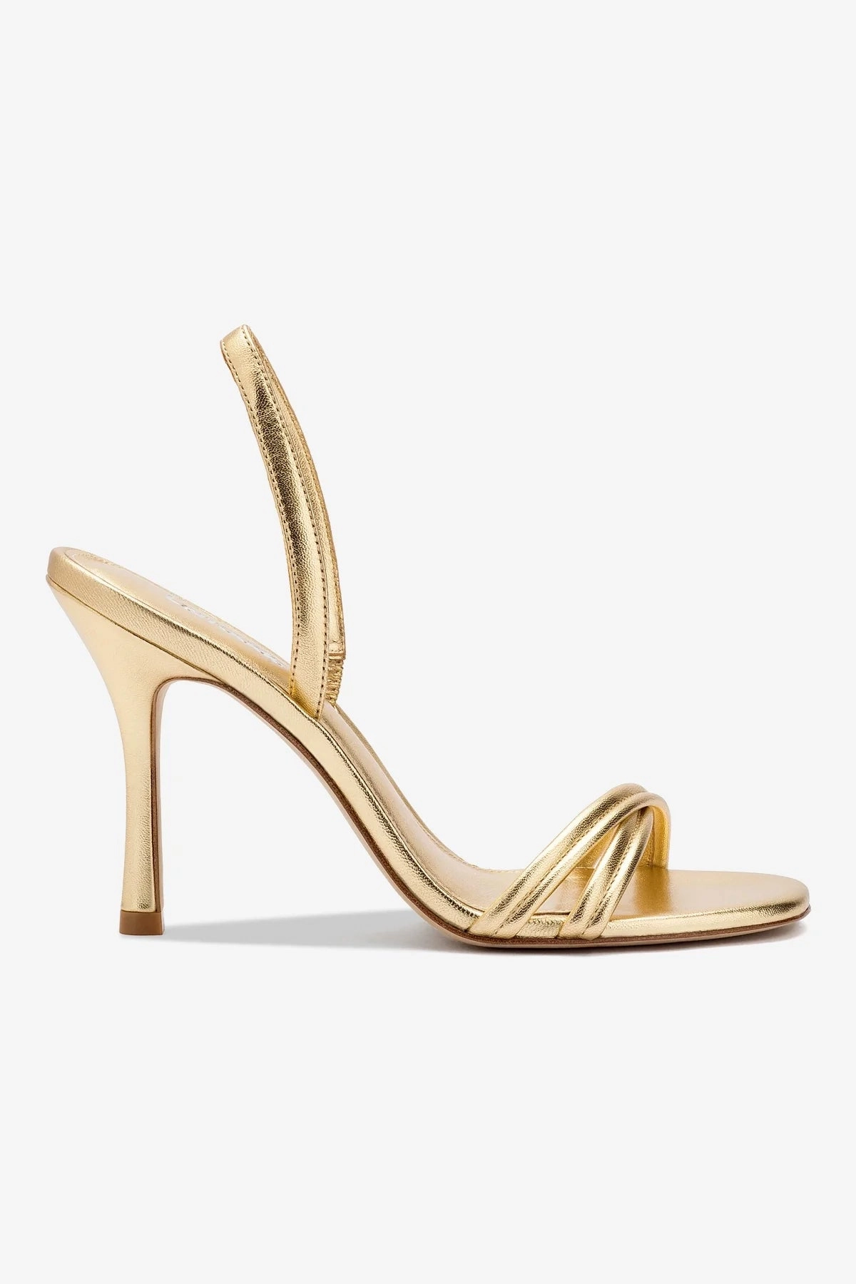 Stitch Free Construction Annie Sandal In Gold Metallic Leather